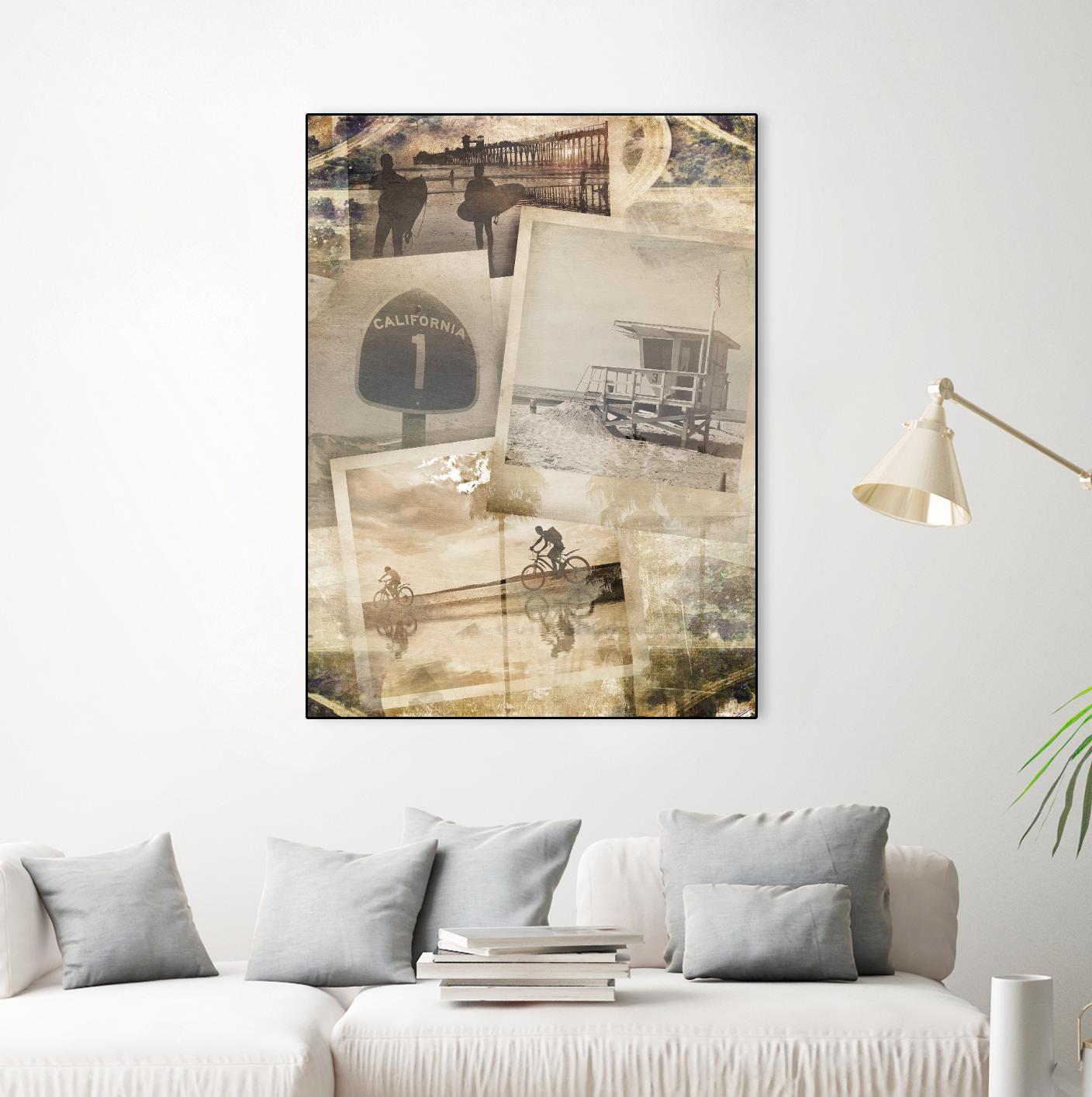 Los Angeles Polaroid Collage A by SEA Studio on GIANT ART - beige cityscapes & streets color photography