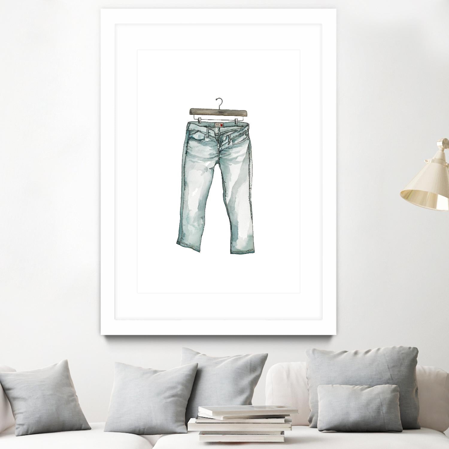 Wearables 2 by NM Studio on GIANT ART - blue figurative watercolor