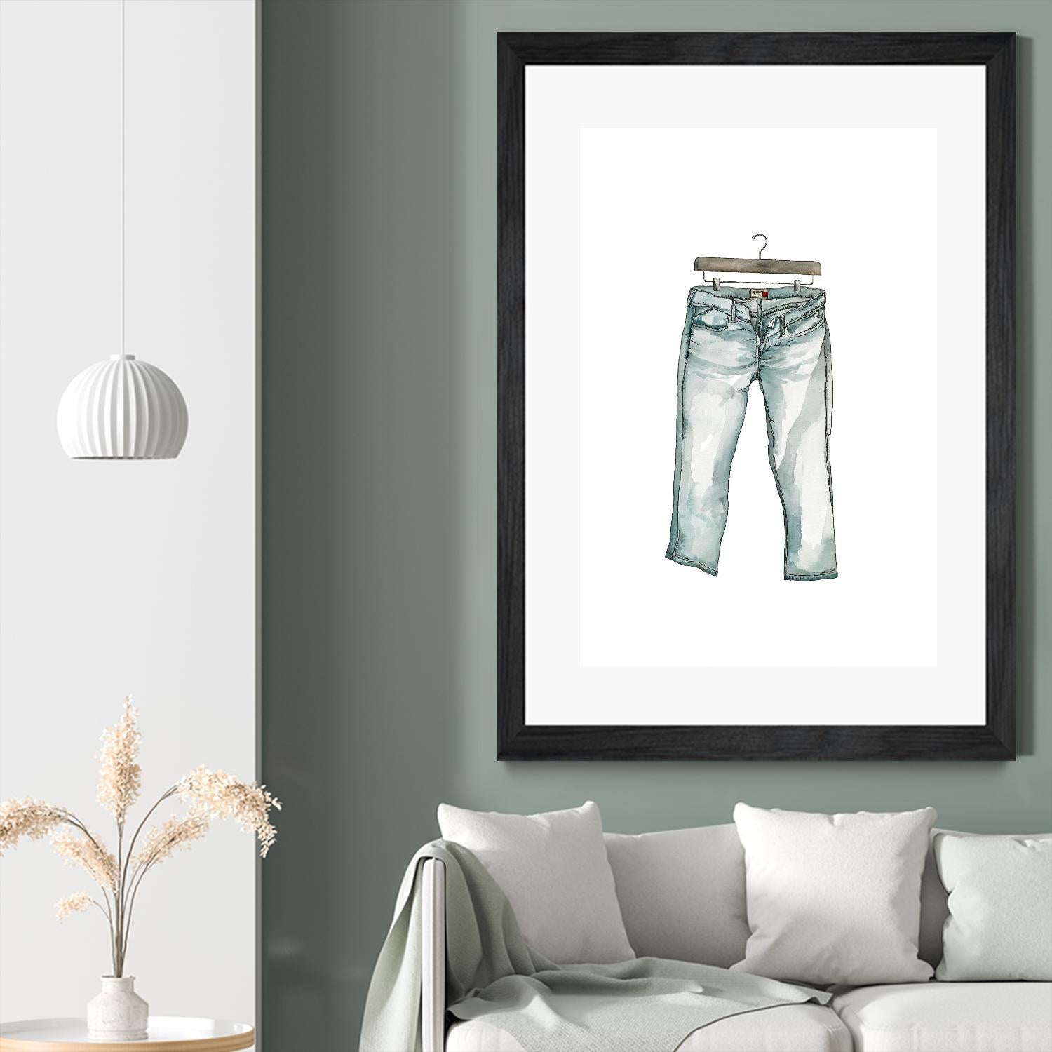 Wearables 2 by NM Studio on GIANT ART - blue figurative watercolor