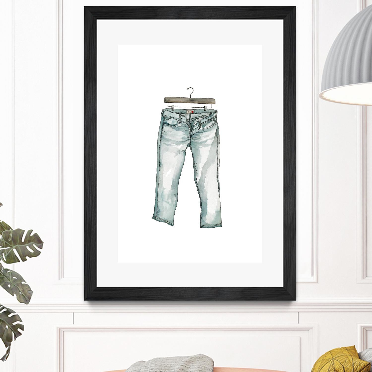 Wearables 2 by NM Studio on GIANT ART - blue figurative watercolor