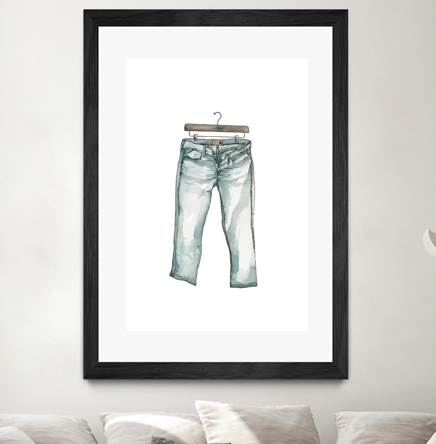 Wearables 2 by NM Studio on GIANT ART - blue figurative watercolor