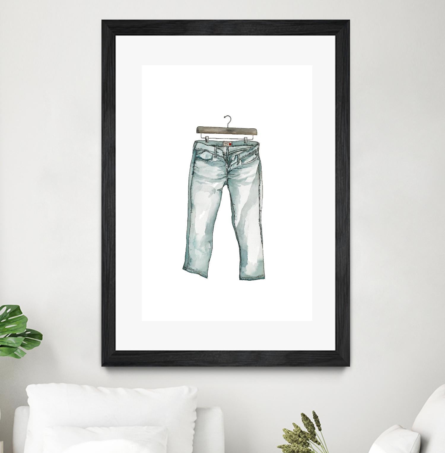 Wearables 2 by NM Studio on GIANT ART - blue figurative watercolor