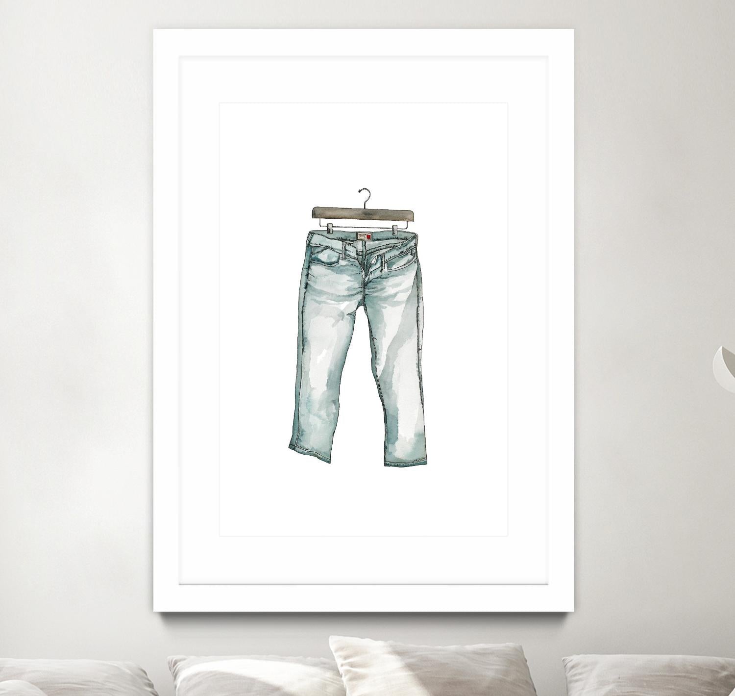 Wearables 2 by NM Studio on GIANT ART - blue figurative watercolor