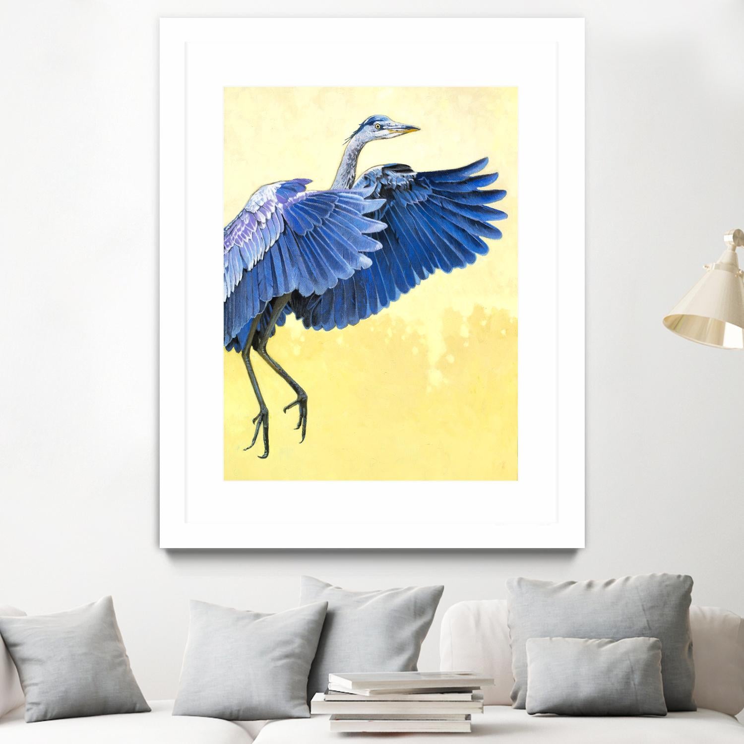 Great Blue Heron by Max Hayslette on GIANT ART - blue animal oiseau