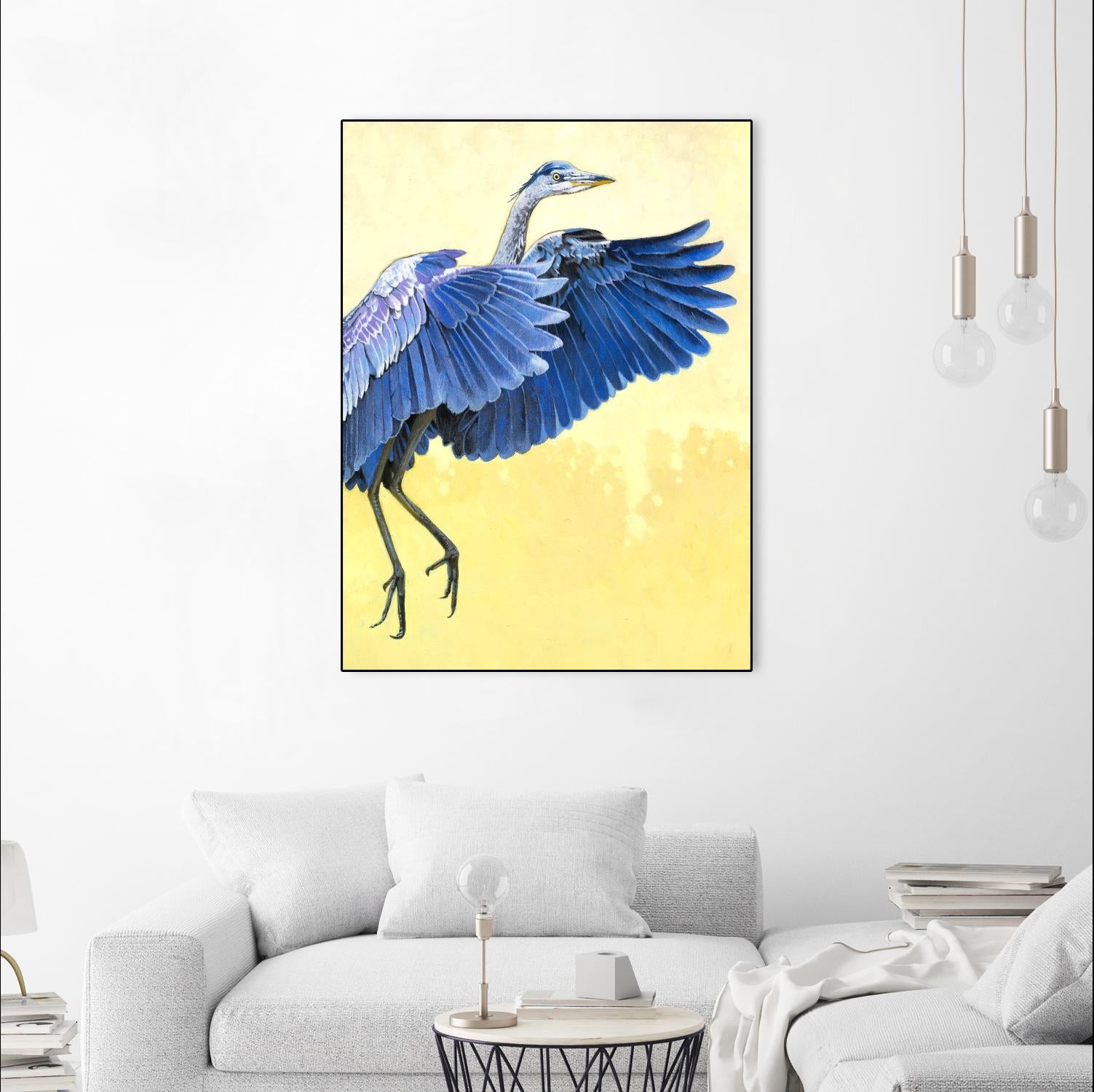 Great Blue Heron by Max Hayslette on GIANT ART - blue animals