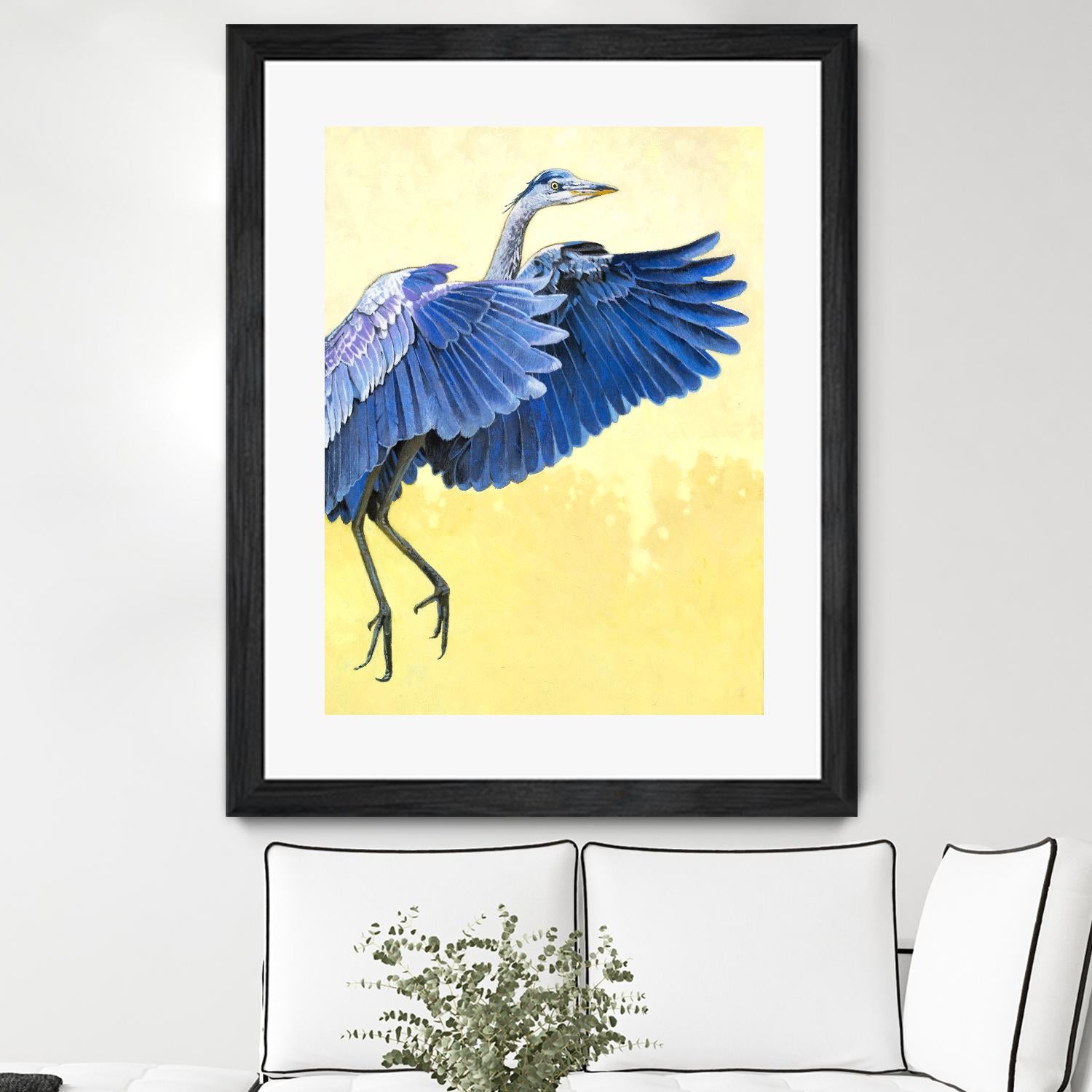 Great Blue Heron by Max Hayslette on GIANT ART - blue animal oiseau