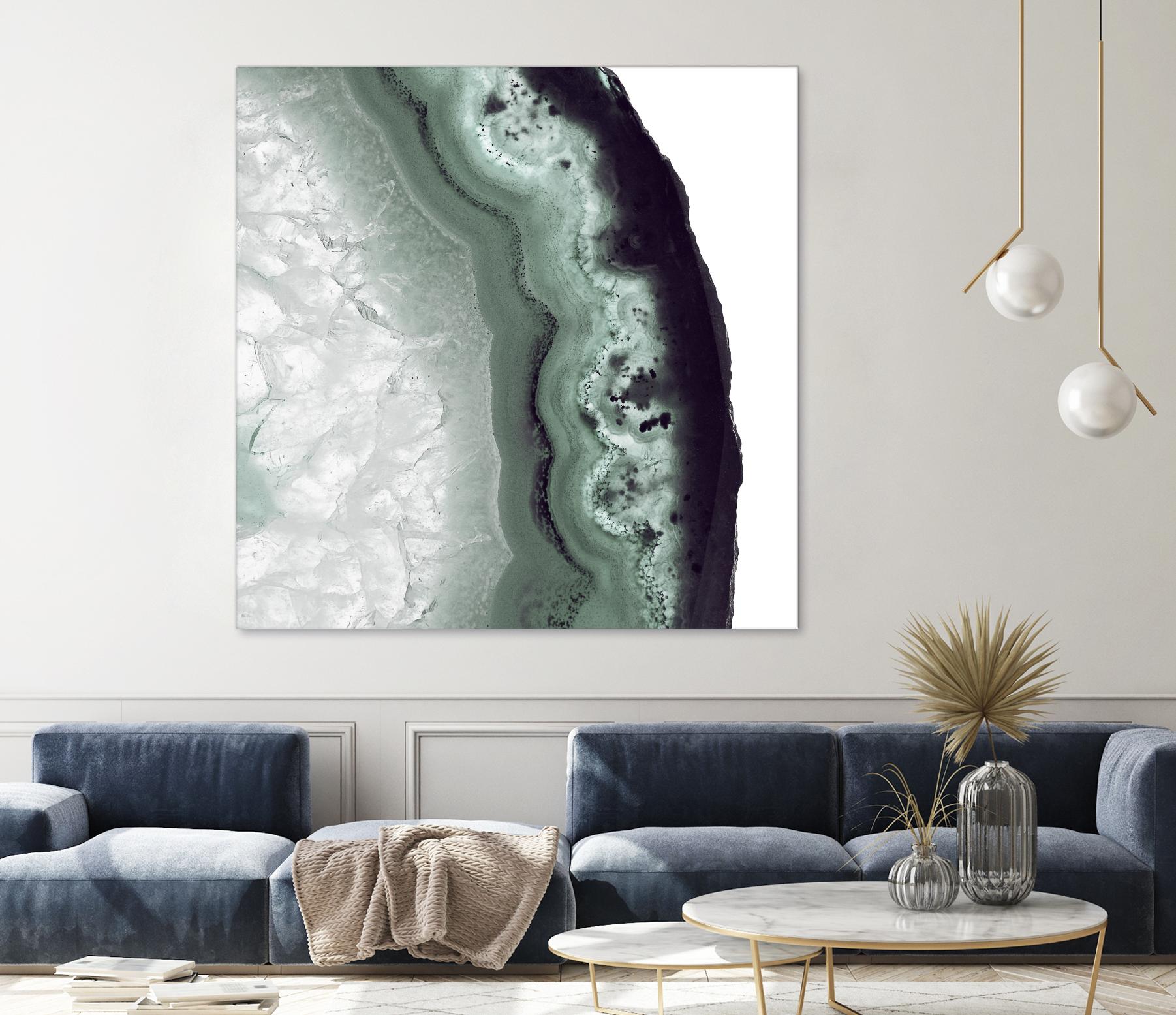 Sage Agate B by THE Studio on GIANT ART - green photo art