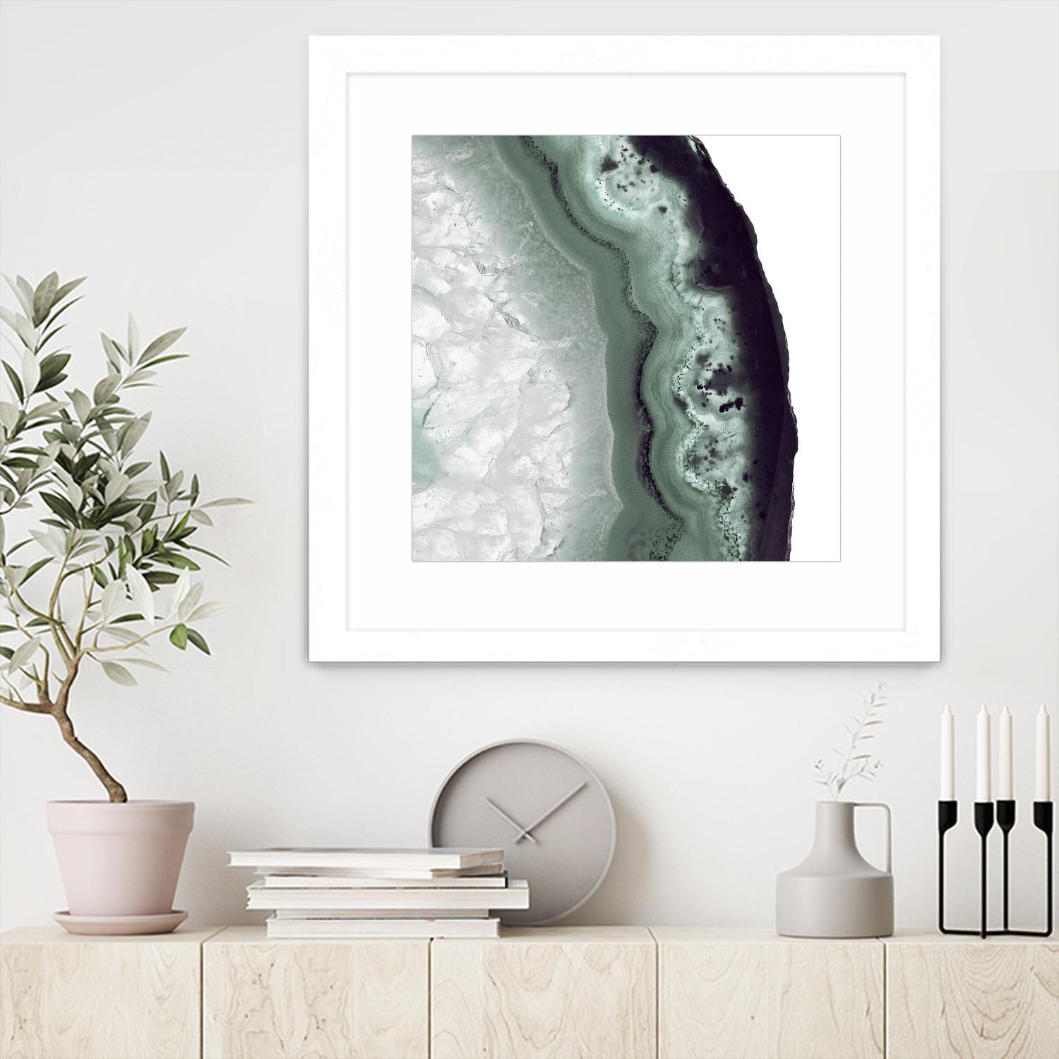Sage Agate B by THE Studio on GIANT ART - green photo art