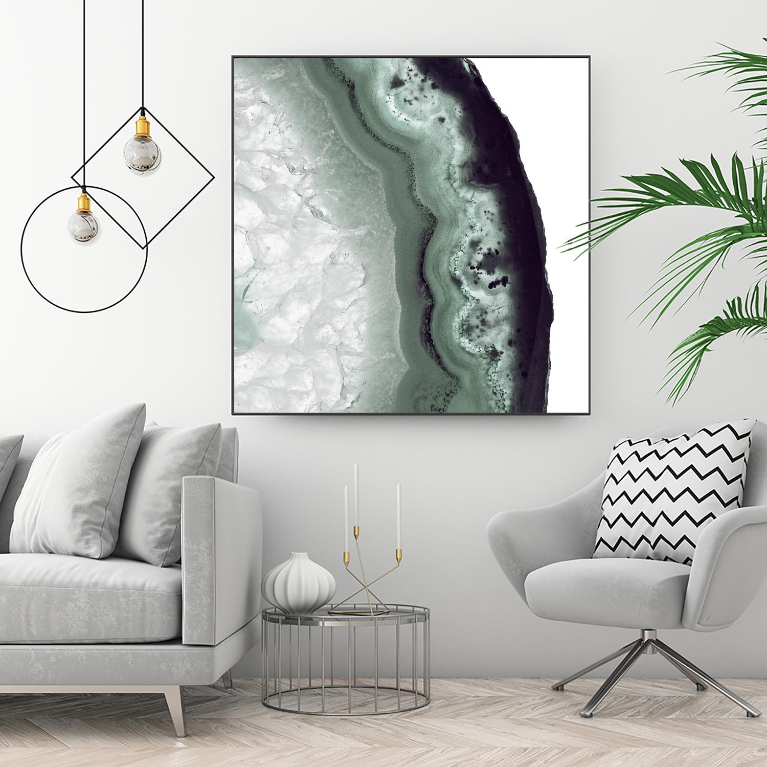 Sage Agate B by THE Studio on GIANT ART - green photo art