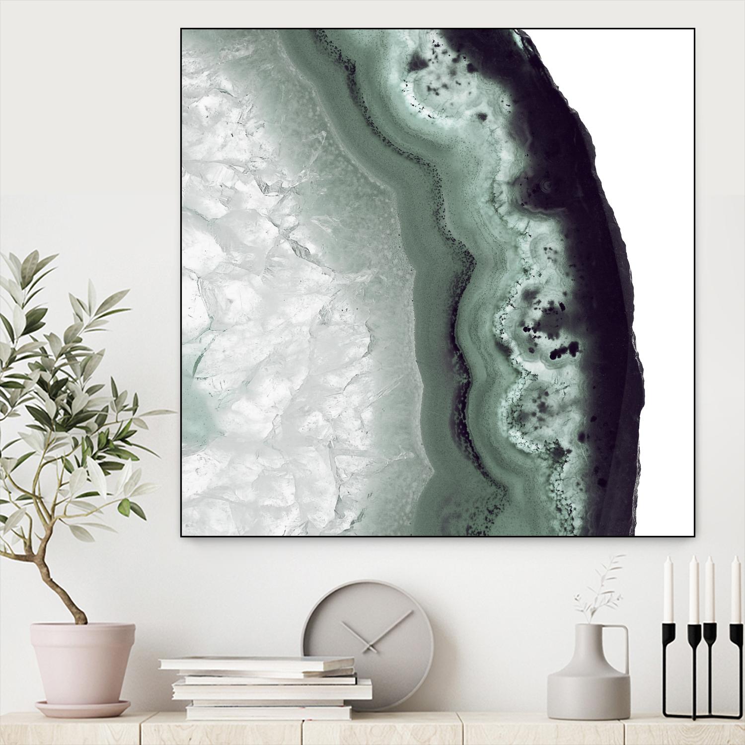 Sage Agate B by THE Studio on GIANT ART - green photo art
