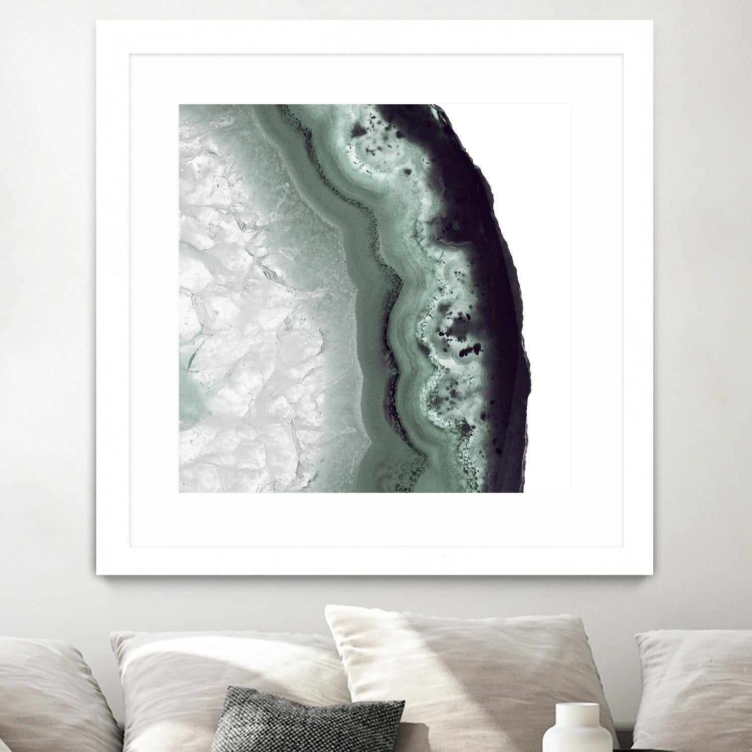 Sage Agate B by THE Studio on GIANT ART - green photo art