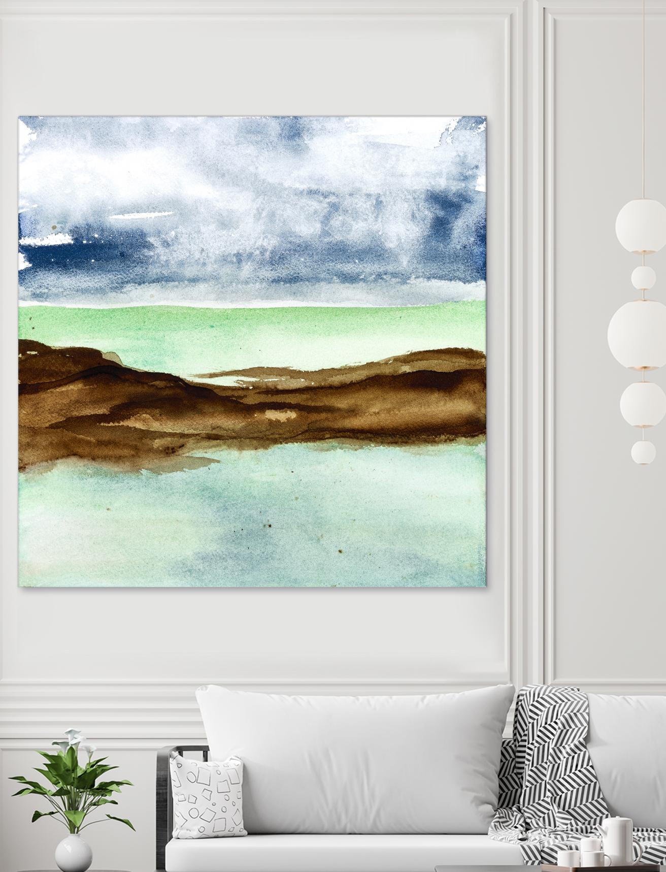 Shore I by Chris Paschke on GIANT ART - green sea scene