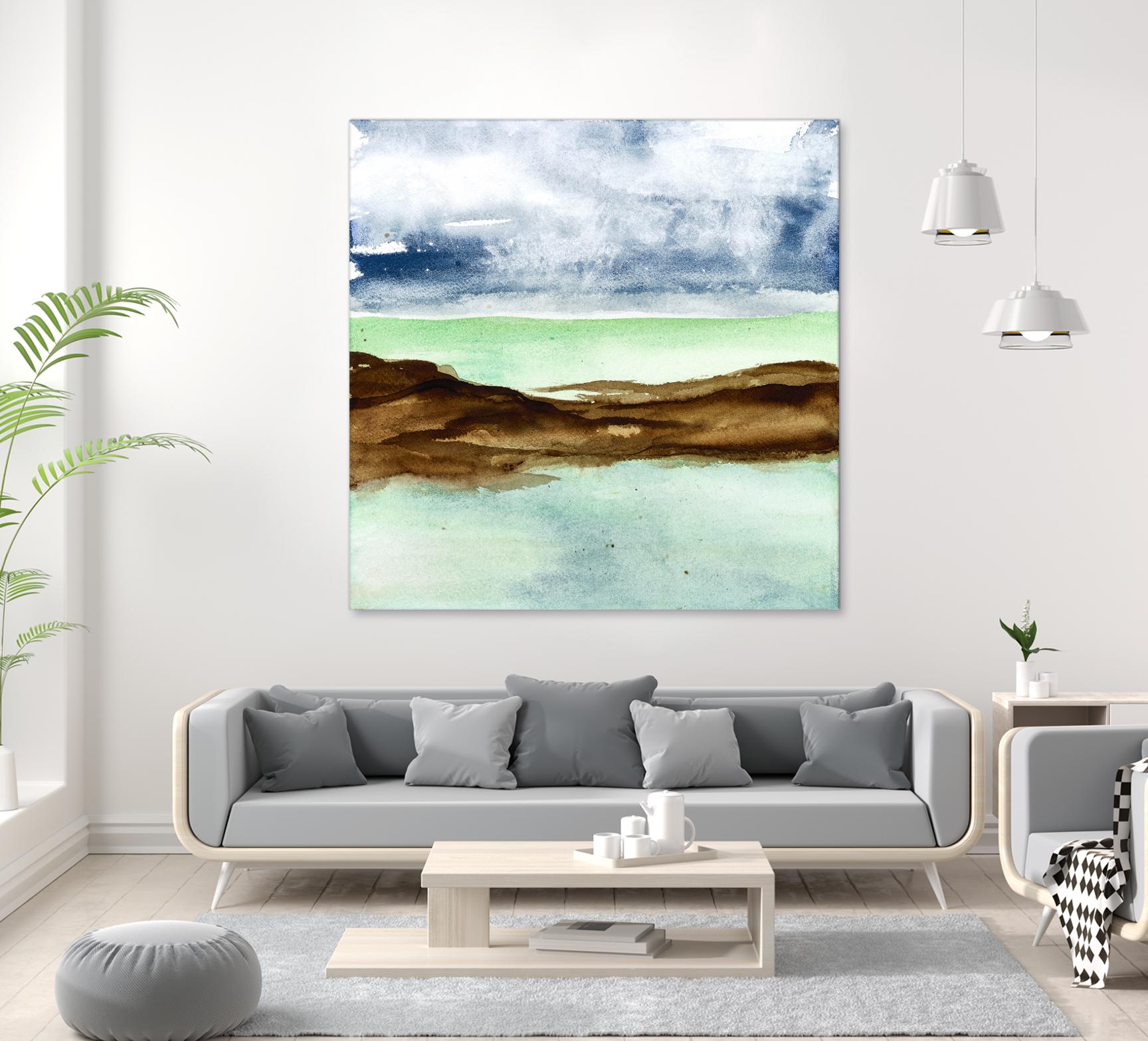 Shore I by Chris Paschke on GIANT ART - green sea scene