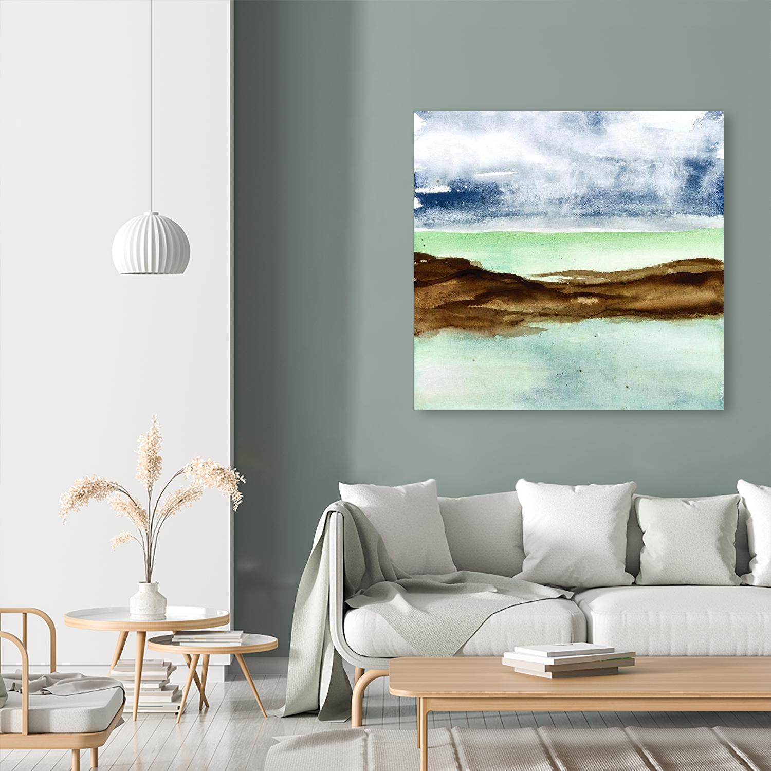 Shore I by Chris Paschke on GIANT ART - green sea scene