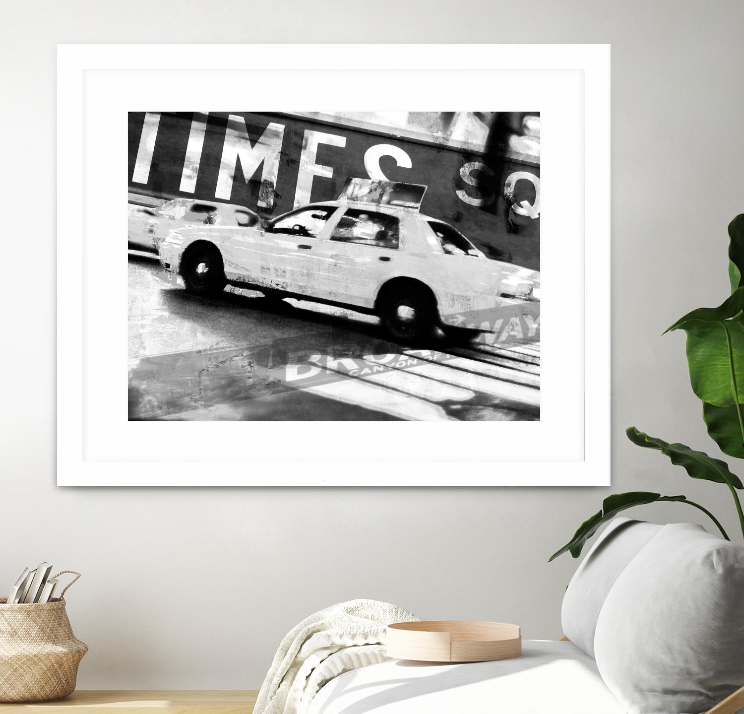Times Square Taxi 2 by GI ArtLab on GIANT ART - white black & white