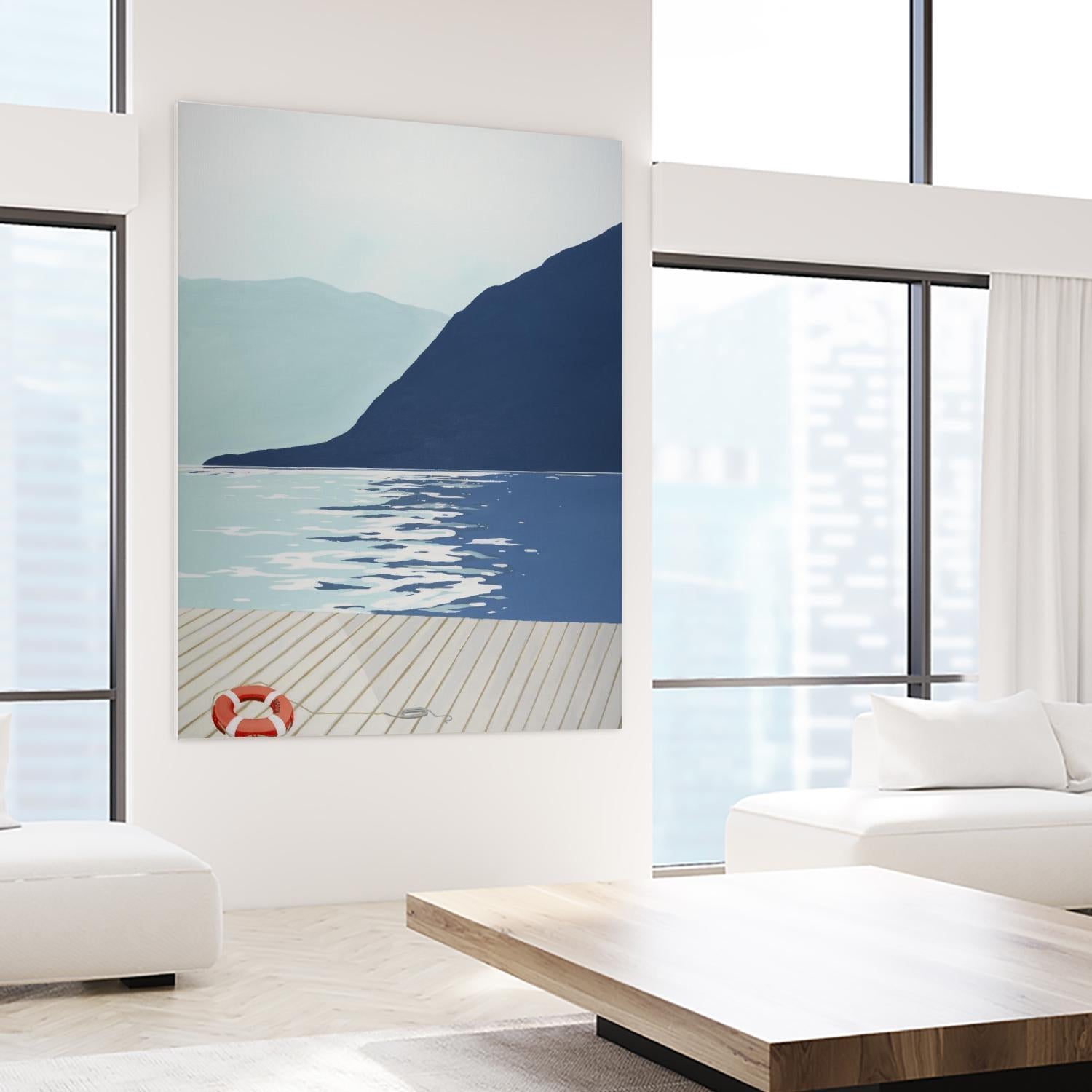 Quiet Blues 1 by Dimond, David Dimond on GIANT ART - blue nautical/seascapes water