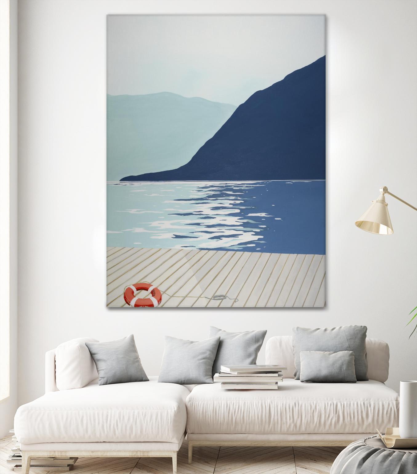 Quiet Blues 1 by Dimond, David Dimond on GIANT ART - blue nautical/seascapes water