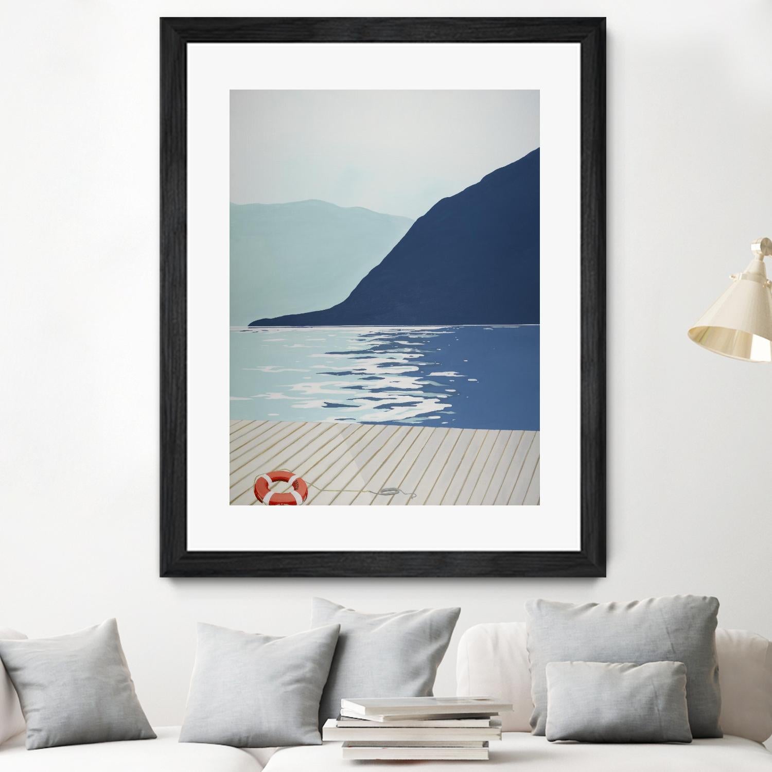 Quiet Blues 1 by Dimond, David Dimond on GIANT ART - blue nautical/seascapes water