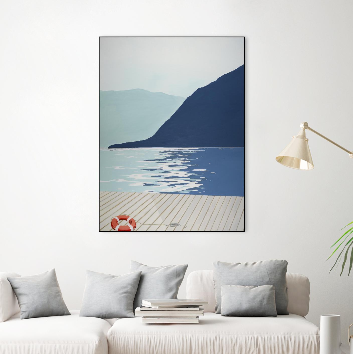 Quiet Blues 1 by Dimond, David Dimond on GIANT ART - blue nautical/seascapes water