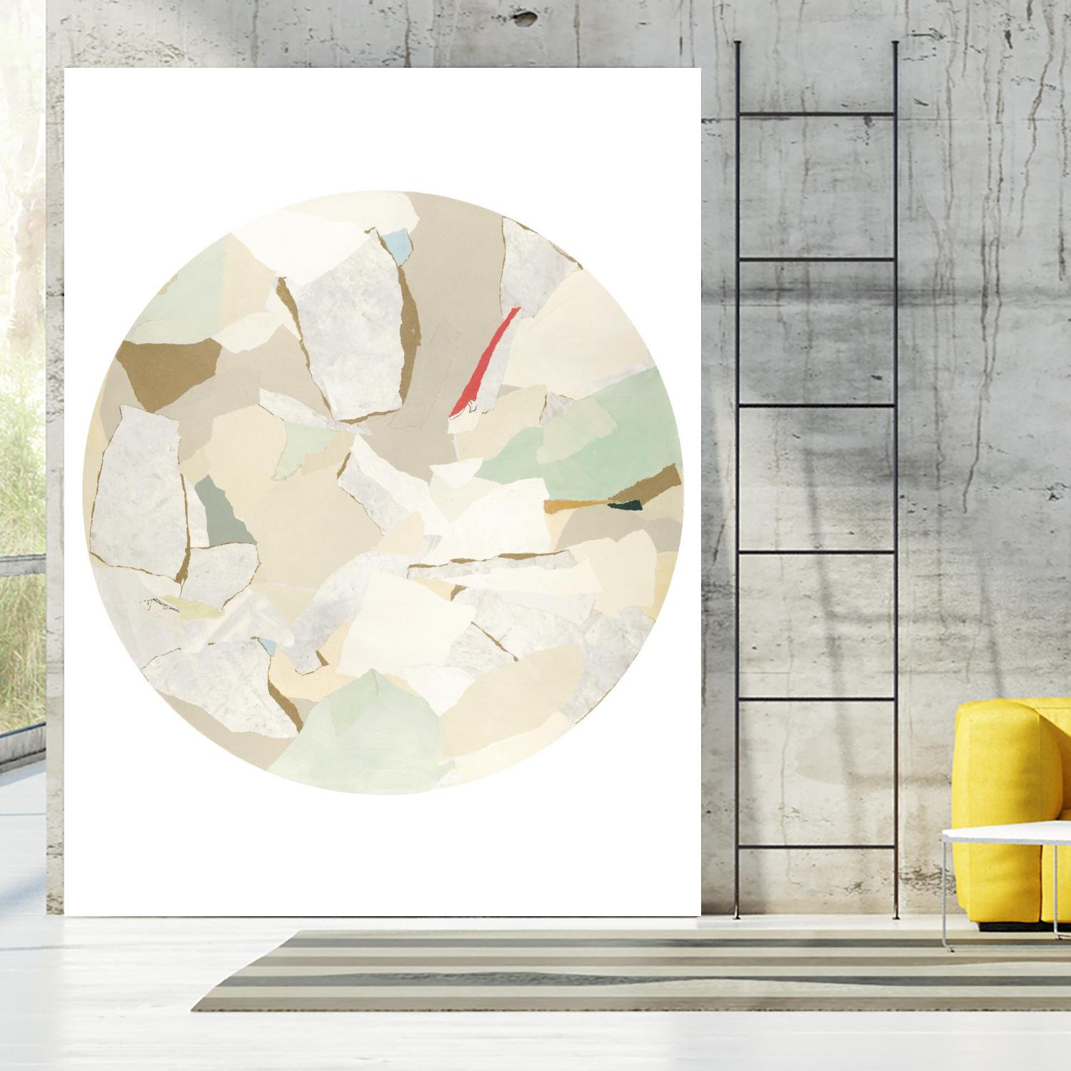 Radial Bliss 1 by KG Studio on GIANT ART - beige abstracts circle