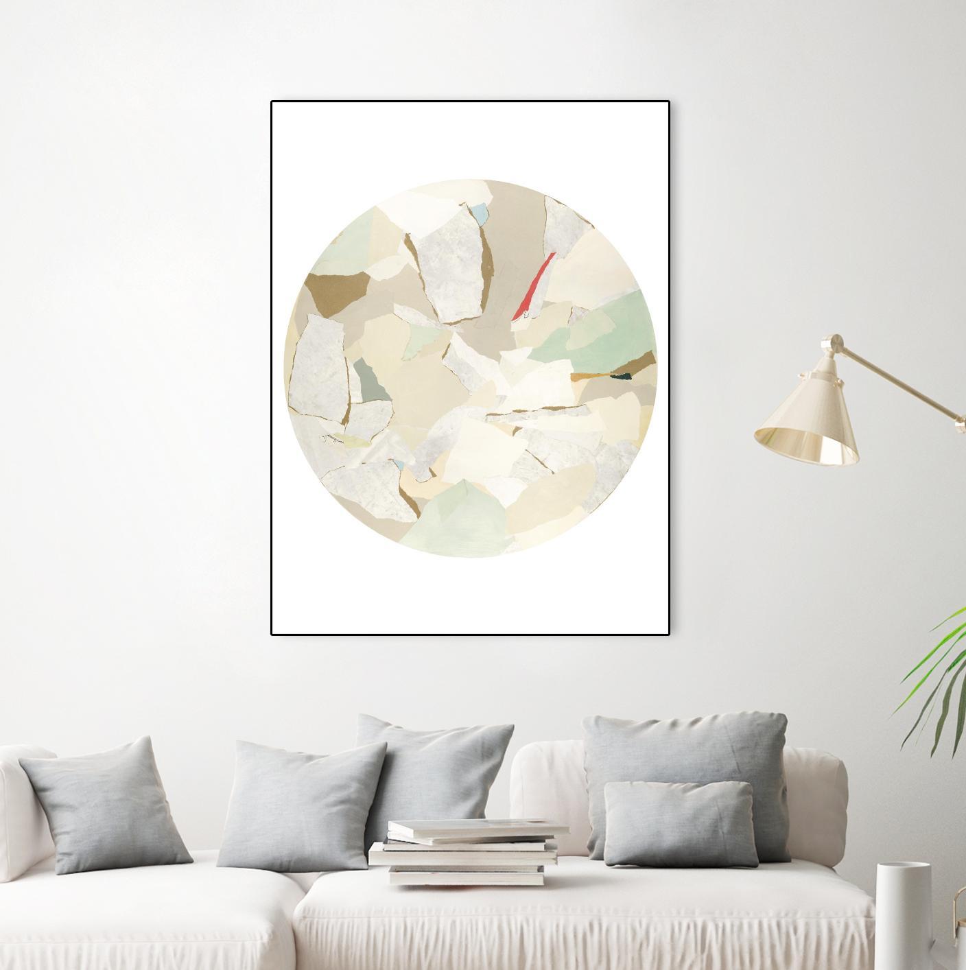 Radial Bliss 1 by KG Studio on GIANT ART - beige abstracts circle