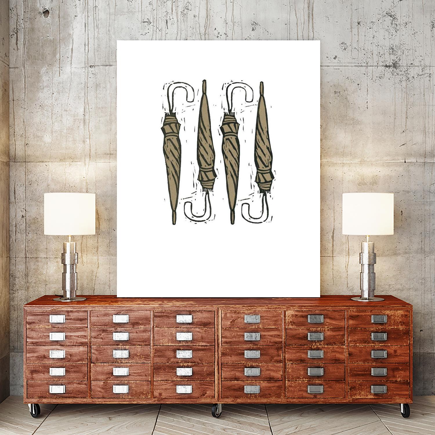 Umbrella Group 1 by Harvey, Brenna Harvey on GIANT ART - black still life fashion