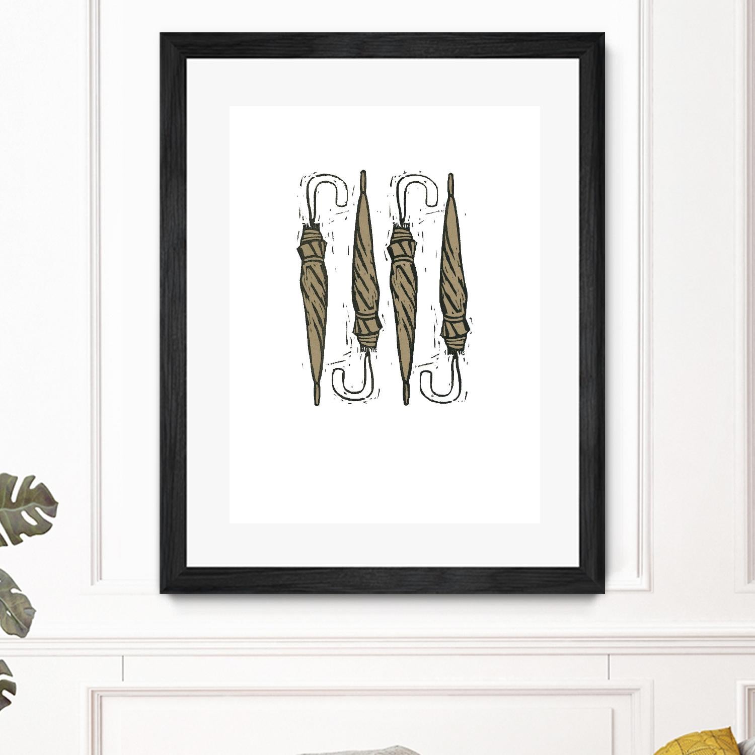 Umbrella Group 1 by Harvey, Brenna Harvey on GIANT ART - black still life fashion