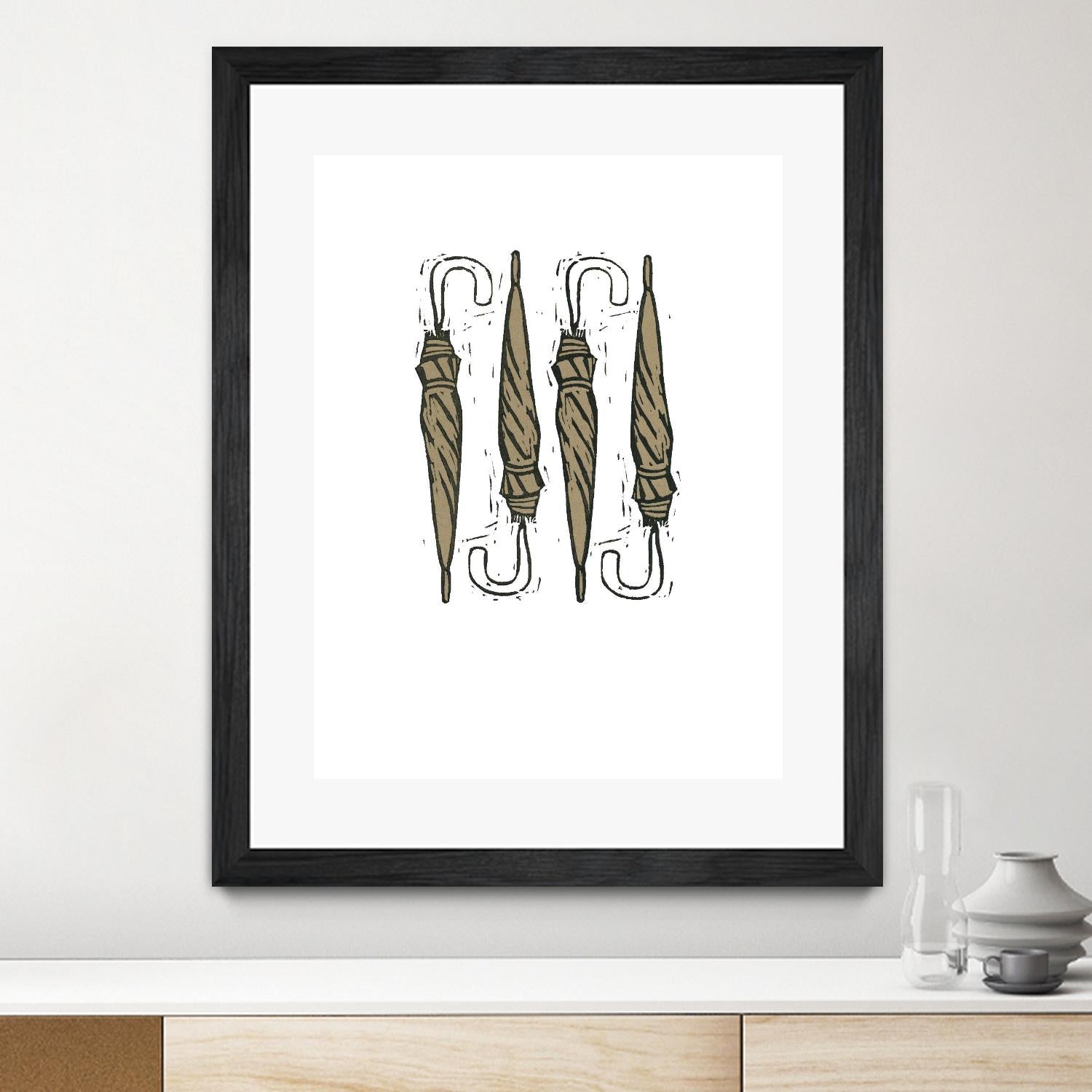 Umbrella Group 1 by Harvey, Brenna Harvey on GIANT ART - black still life fashion