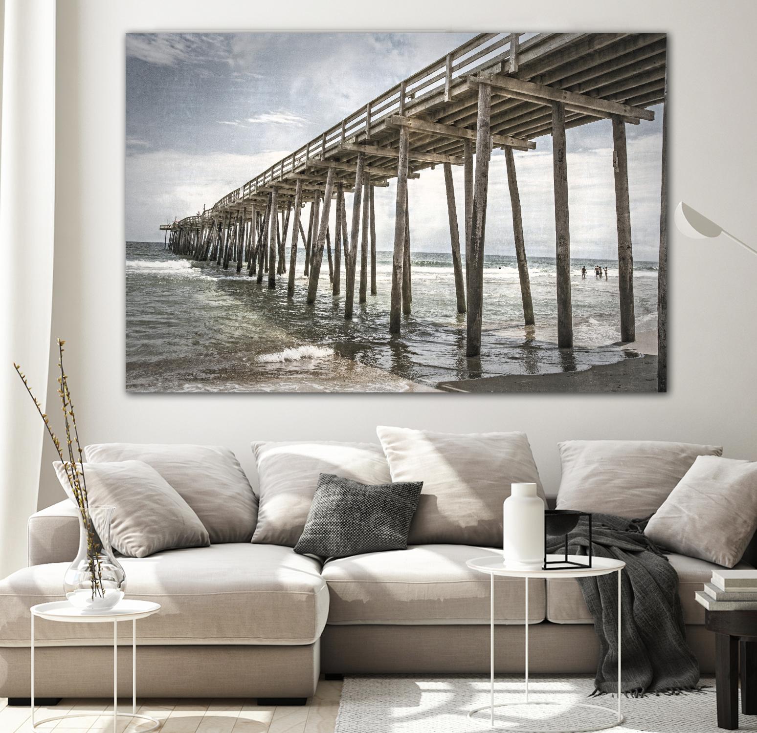Old Wooden Pier by Lillis Werder on GIANT ART - brown sea scene