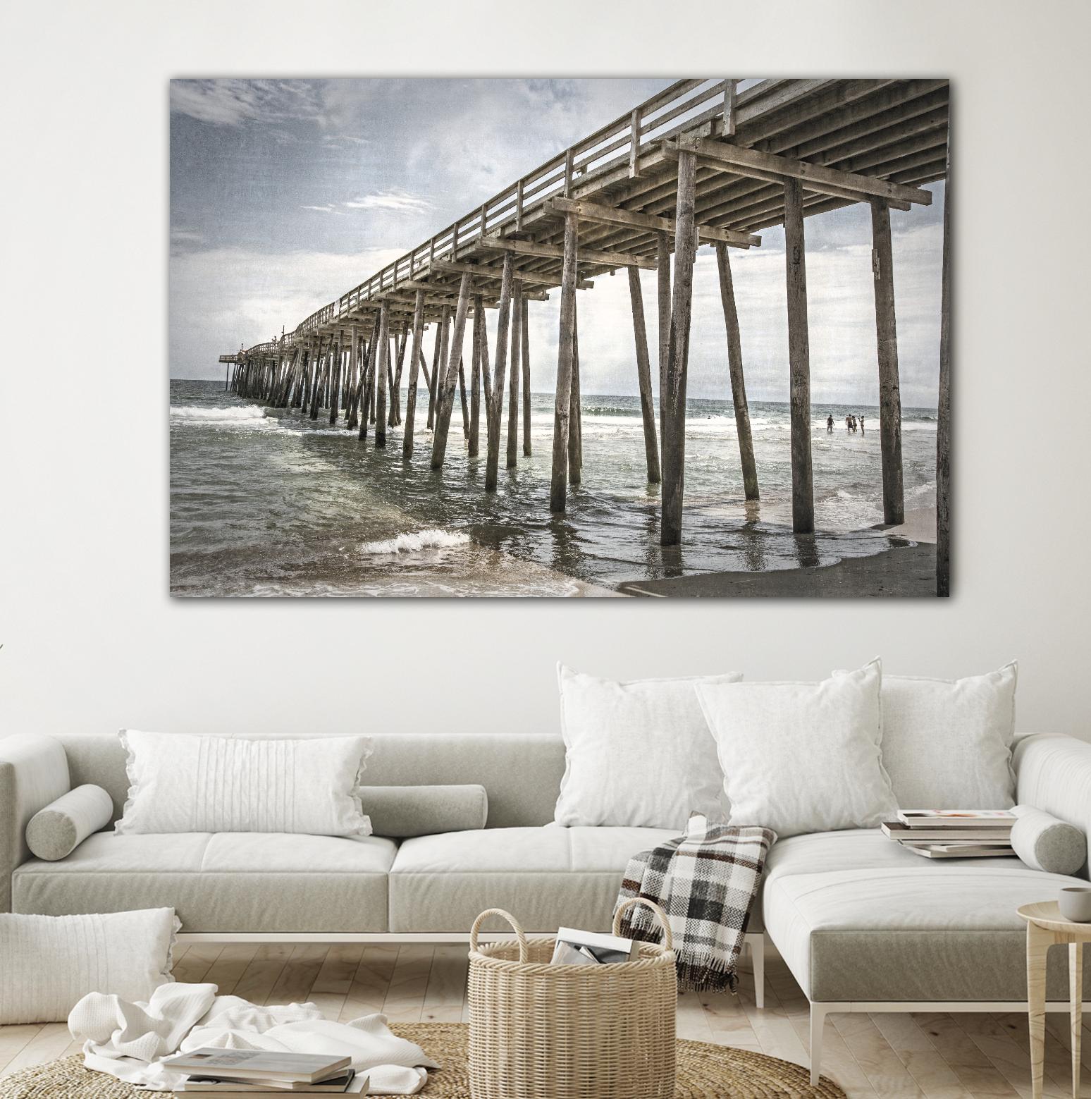 Old Wooden Pier by Lillis Werder on GIANT ART - brown sea scene