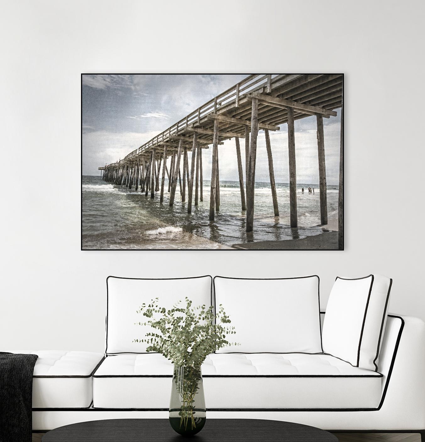 Old Wooden Pier by Lillis Werder on GIANT ART - brown sea scene