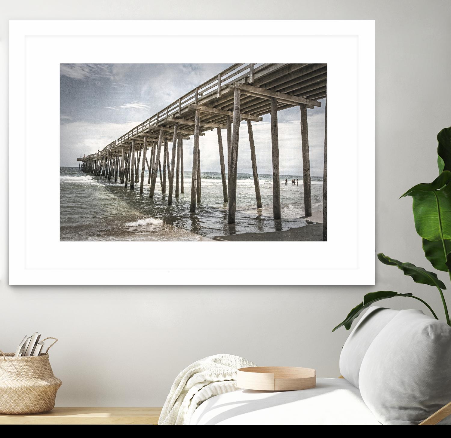 Old Wooden Pier by Lillis Werder on GIANT ART - brown costal