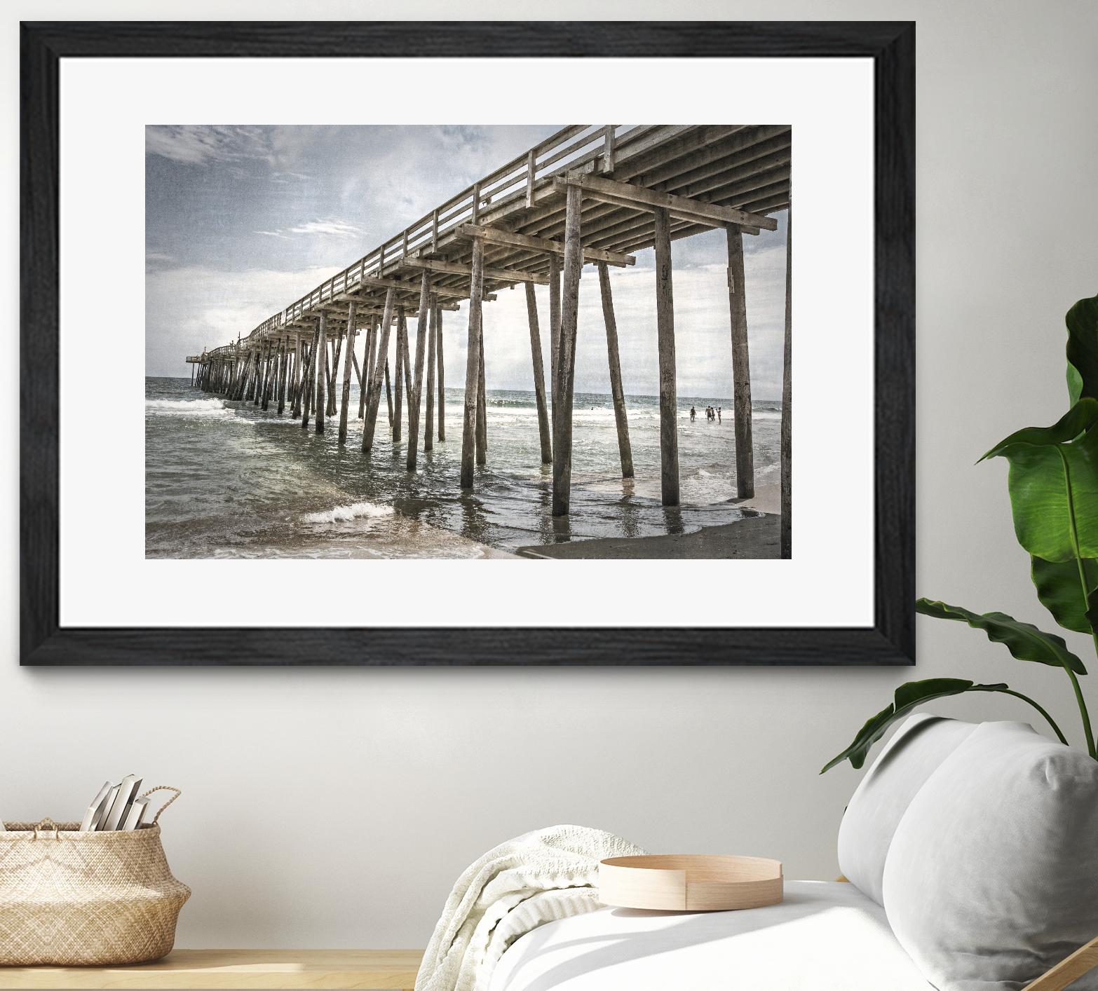 Old Wooden Pier by Lillis Werder on GIANT ART - brown costal