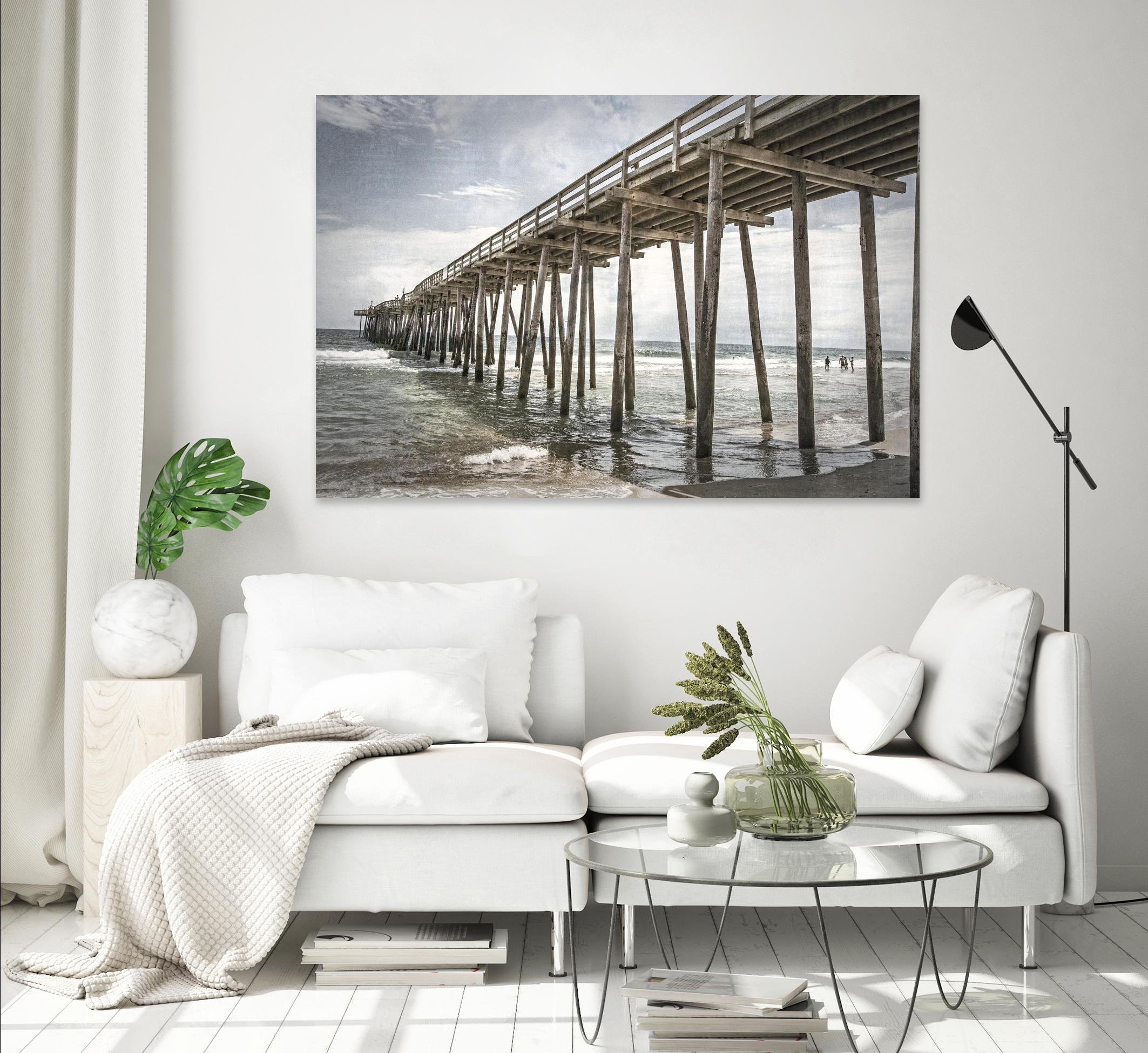 Old Wooden Pier by Lillis Werder on GIANT ART - brown costal