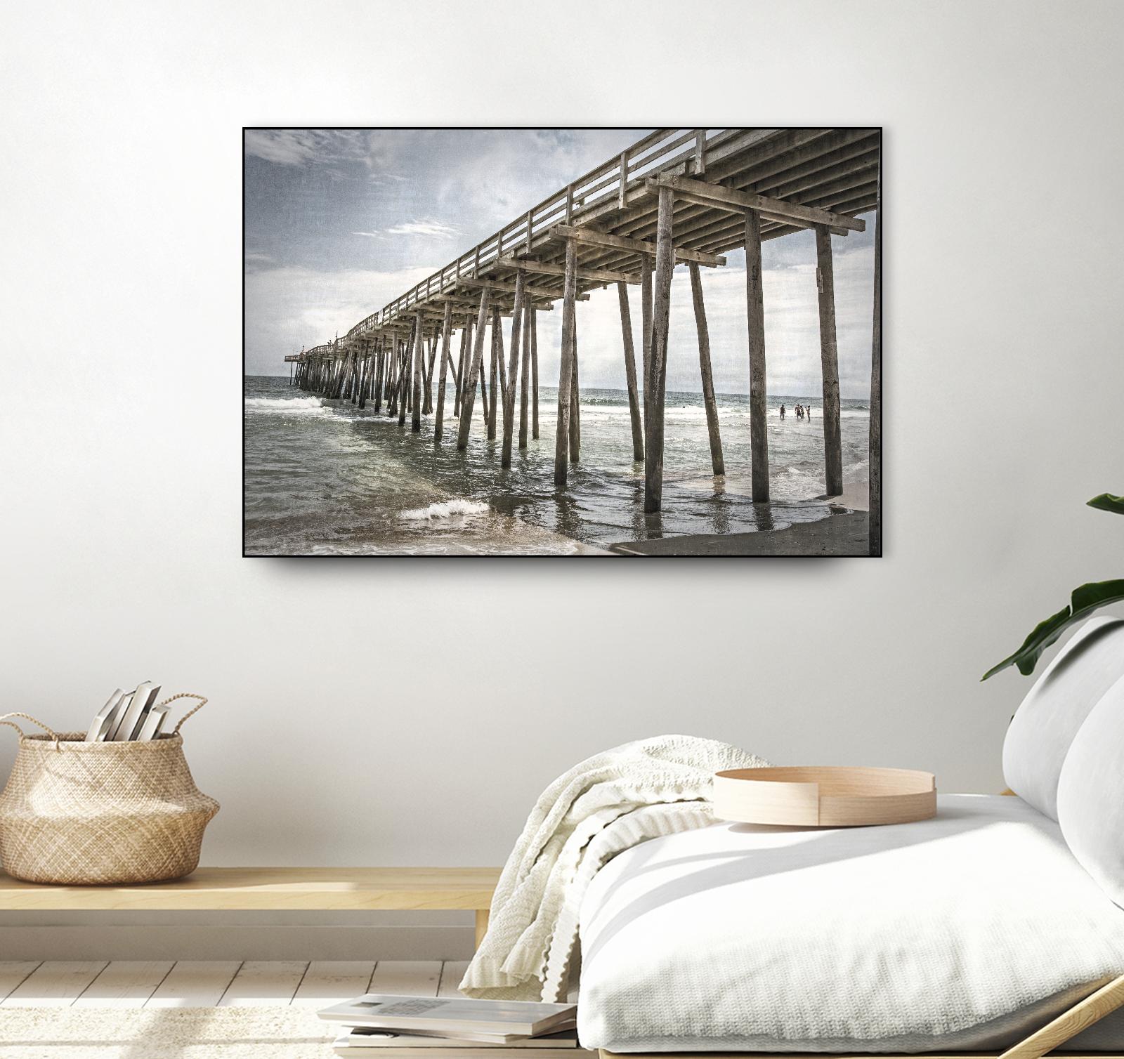 Old Wooden Pier by Lillis Werder on GIANT ART - brown sea scene