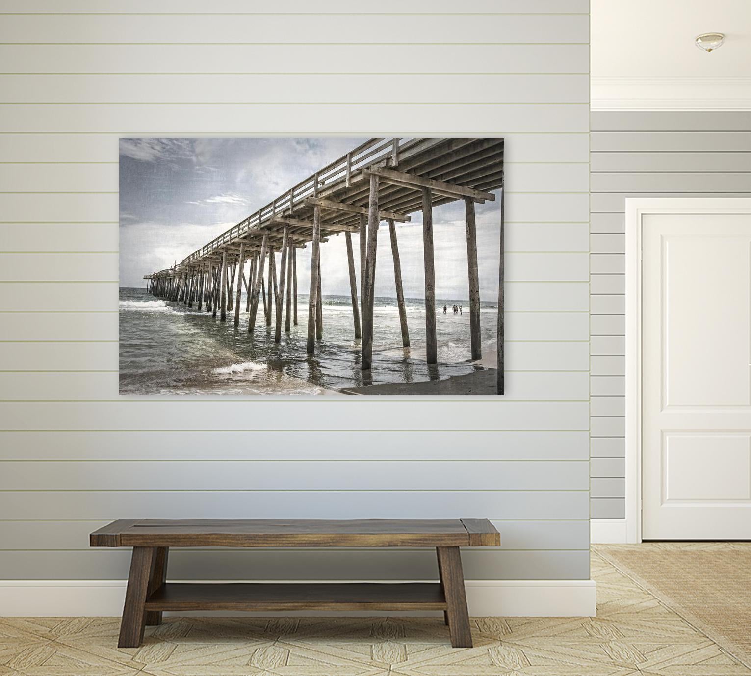 Old Wooden Pier by Lillis Werder on GIANT ART - brown costal