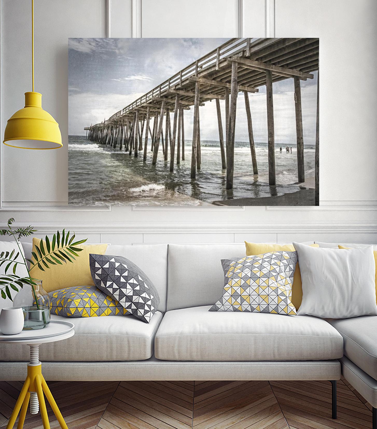 Old Wooden Pier by Lillis Werder on GIANT ART - brown costal
