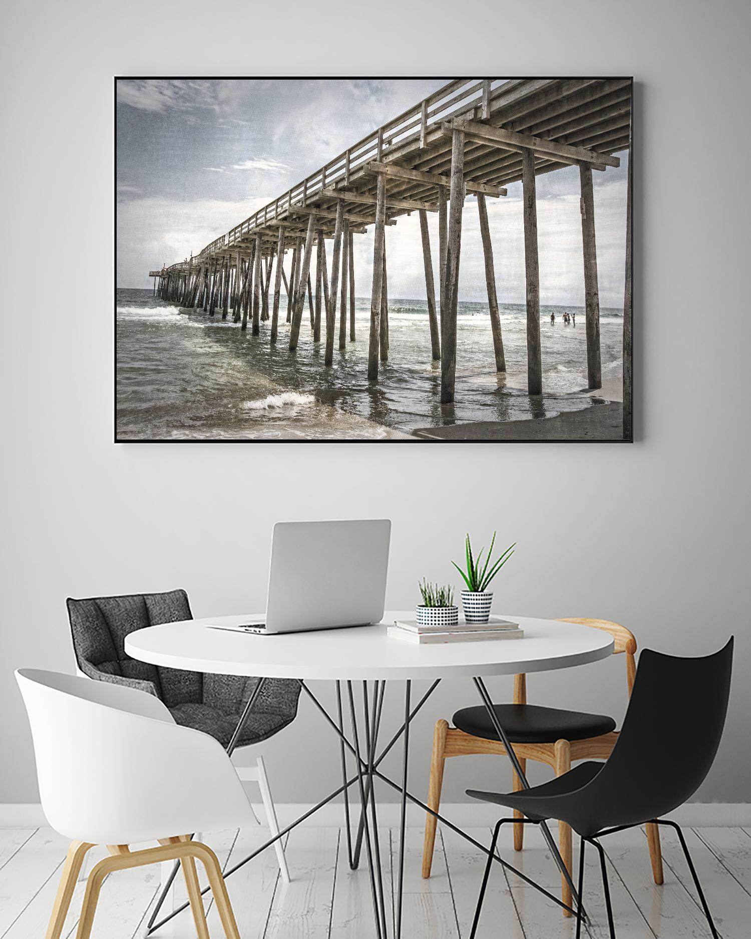 Old Wooden Pier by Lillis Werder on GIANT ART - brown sea scene