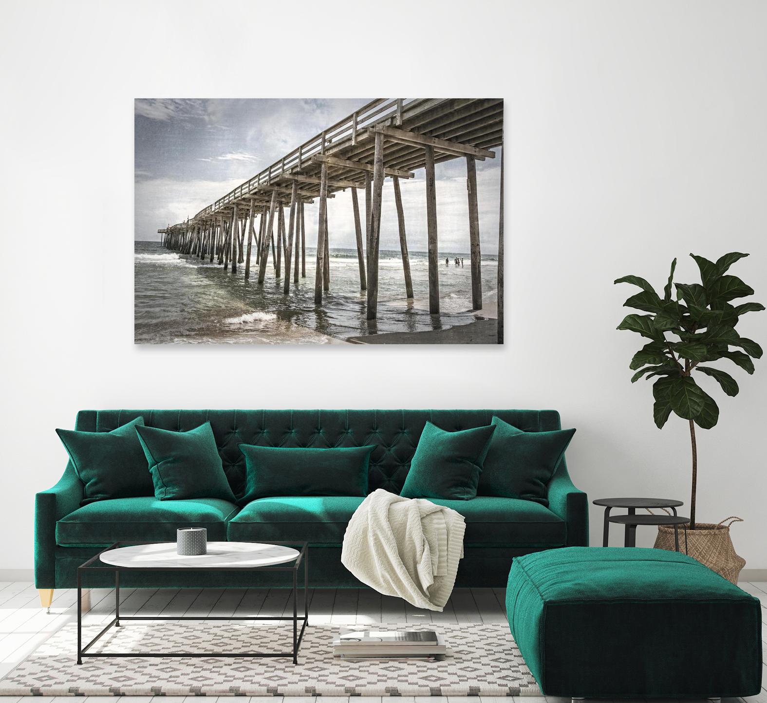Old Wooden Pier by Lillis Werder on GIANT ART - brown costal