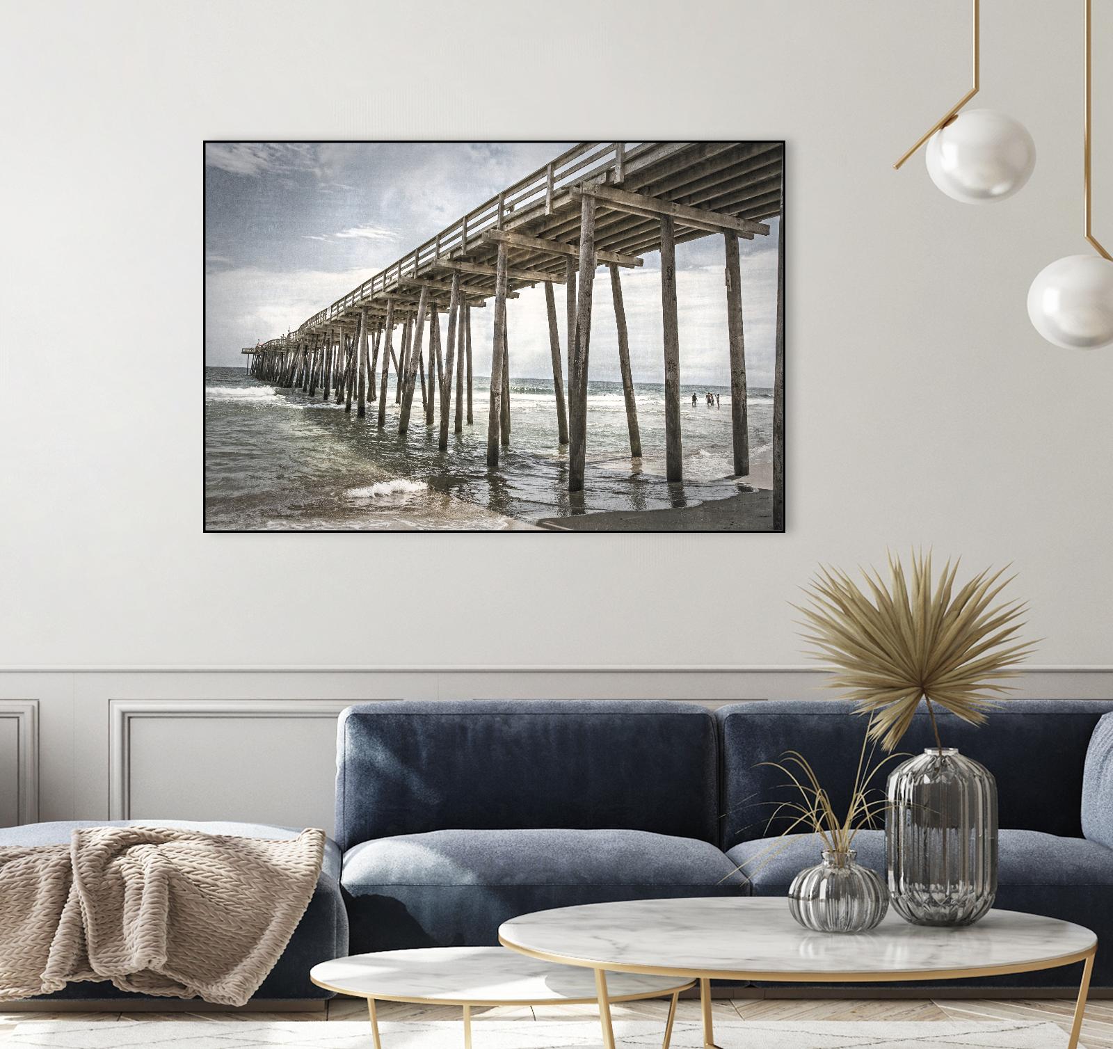 Old Wooden Pier by Lillis Werder on GIANT ART - brown sea scene