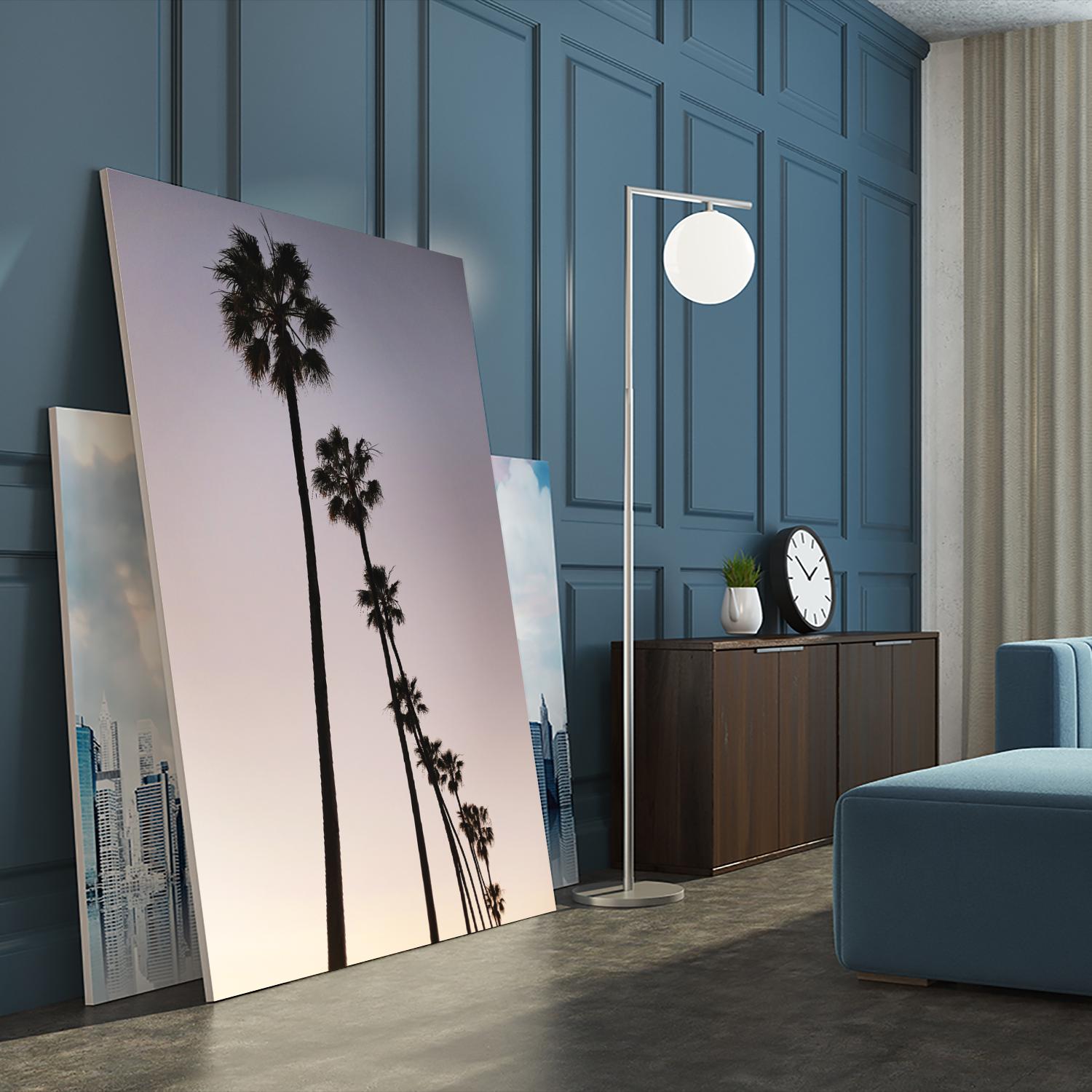 Palm Tree Silhouettes by Lillis Werder on GIANT ART - purple tropical