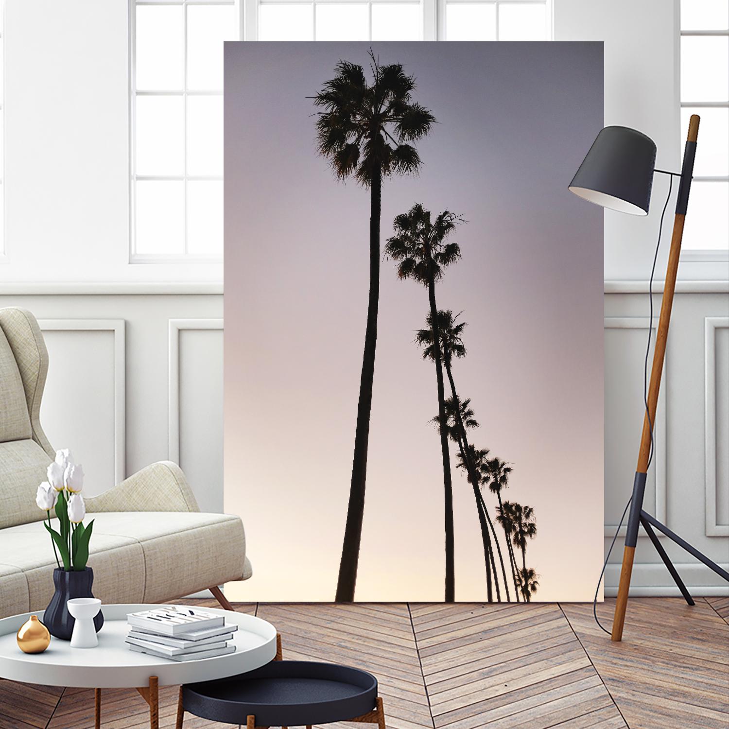 Palm Tree Silhouettes by Lillis Werder on GIANT ART - purple tropical