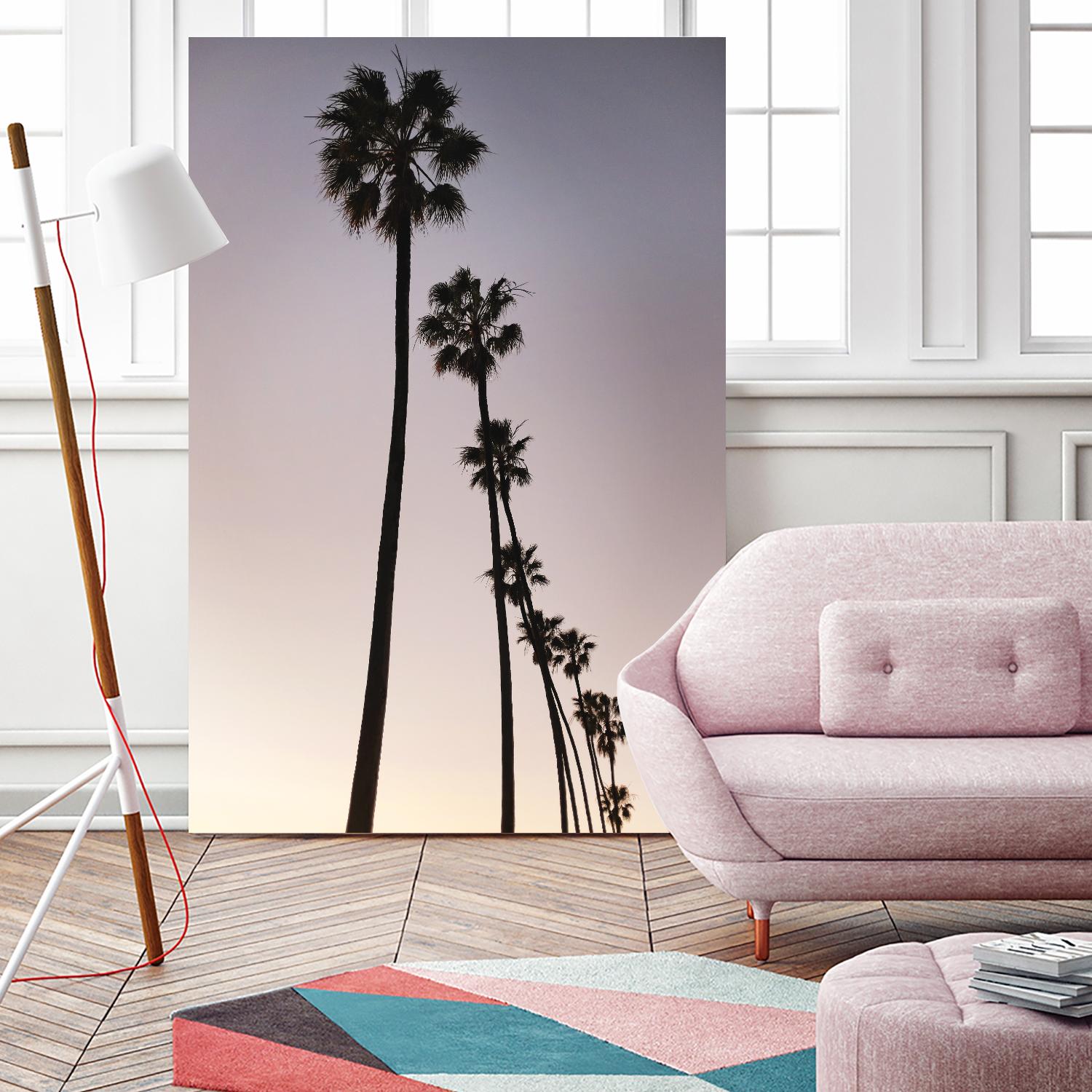 Palm Tree Silhouettes by Lillis Werder on GIANT ART - purple tropical