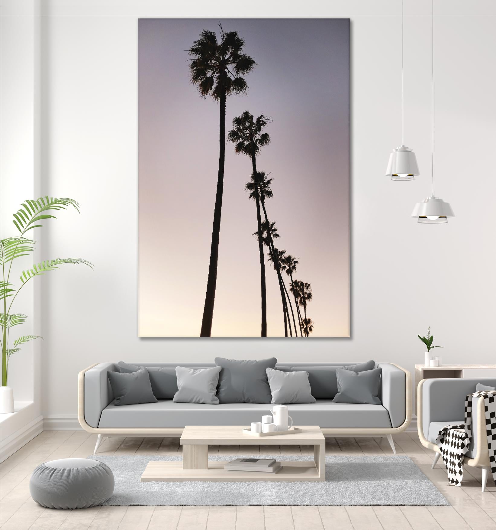 Palm Tree Silhouettes by Lillis Werder on GIANT ART - purple tropical