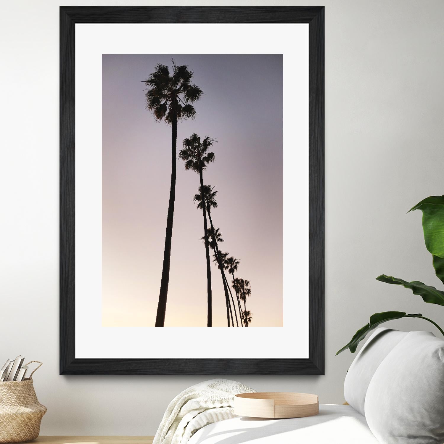 Palm Tree Silhouettes by Lillis Werder on GIANT ART - black tropical