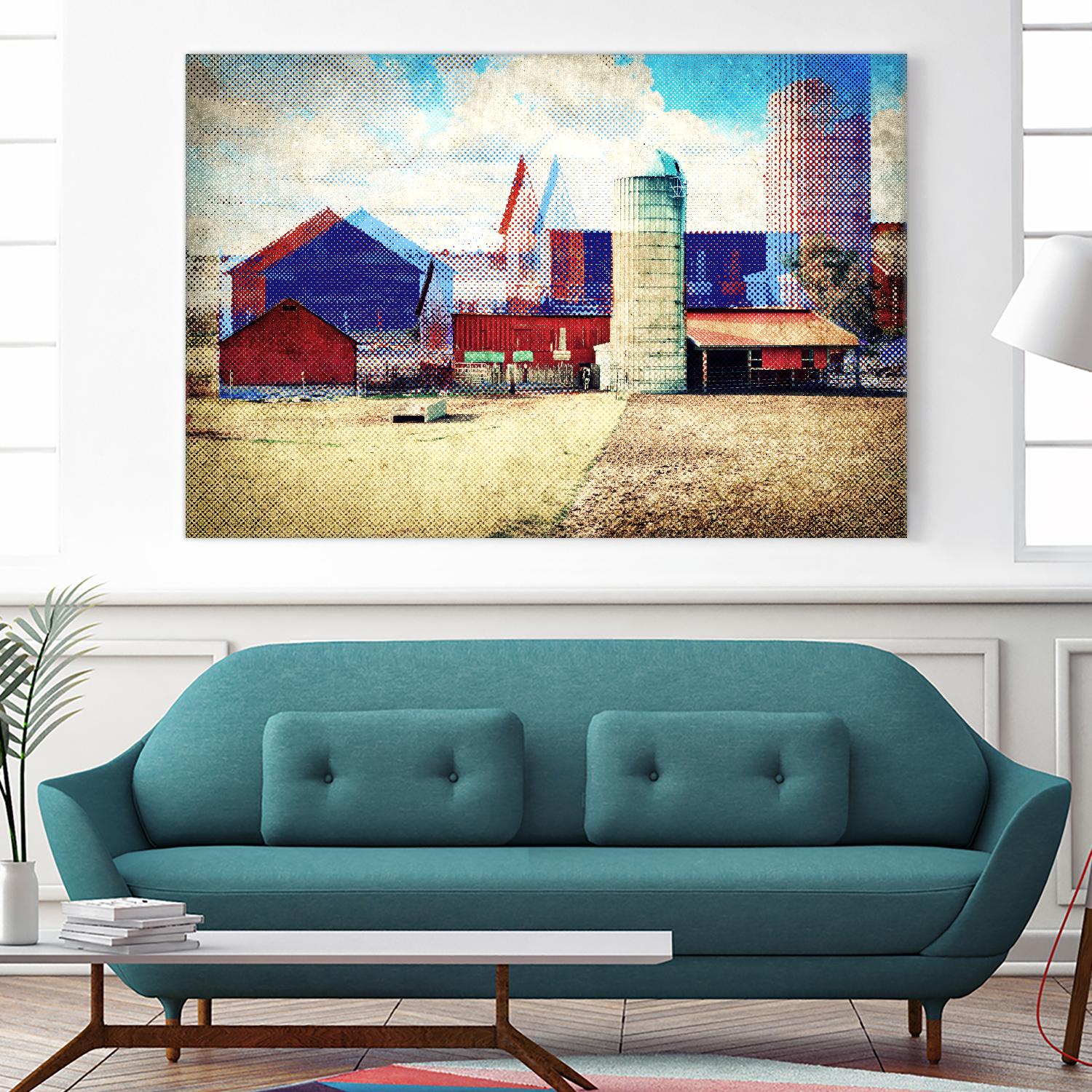 Farmland A by THE Studio on GIANT ART - red landscape