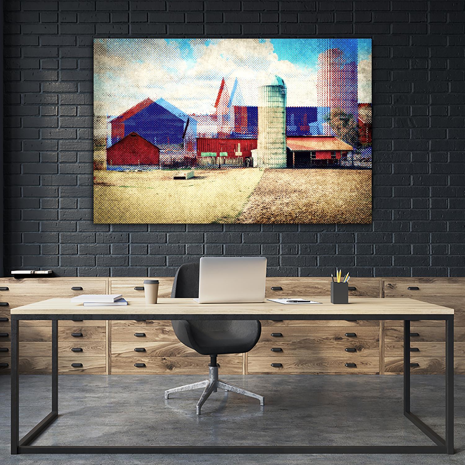 Farmland A by THE Studio on GIANT ART - red landscape