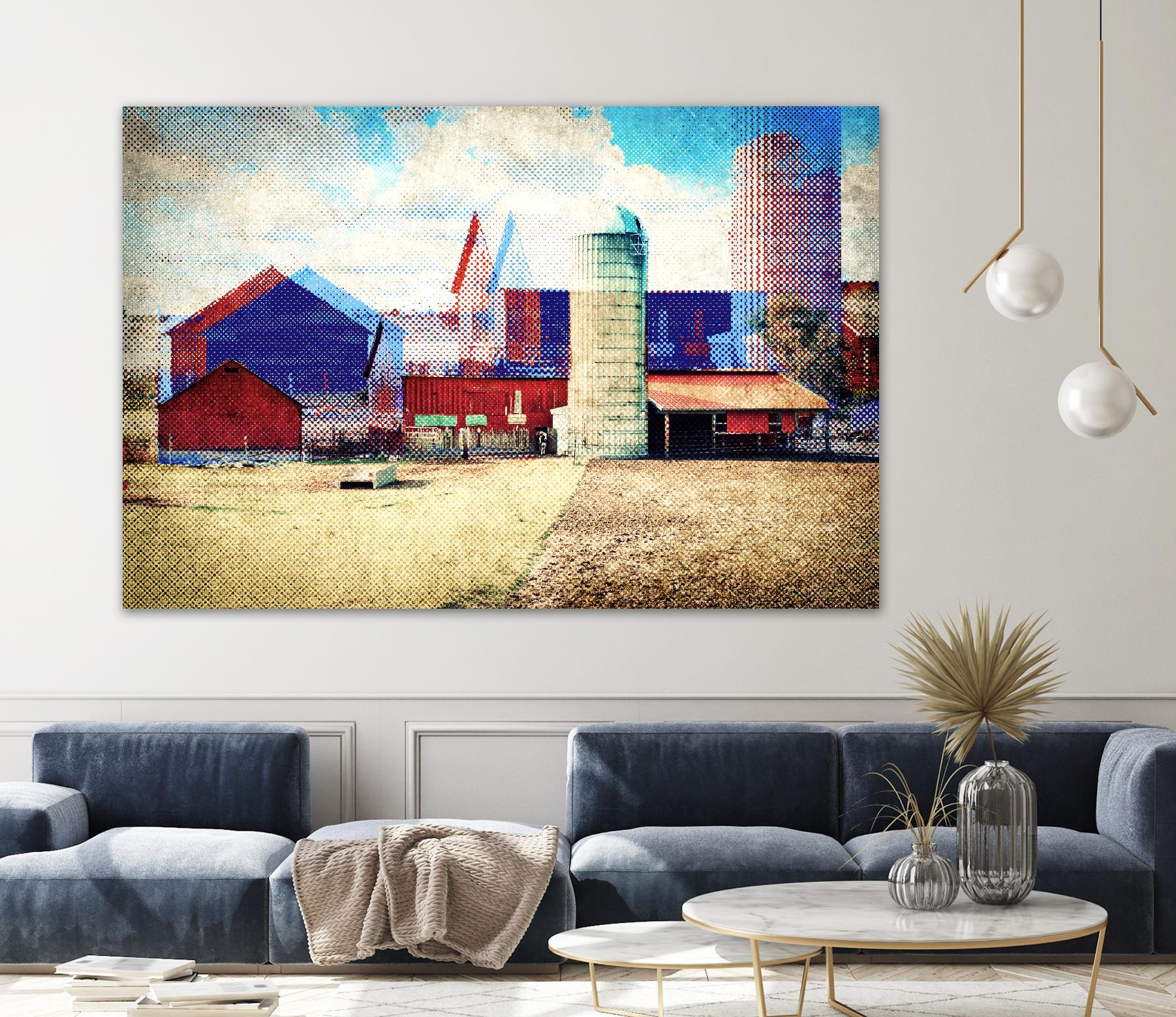 Farmland A by THE Studio on GIANT ART - red landscape