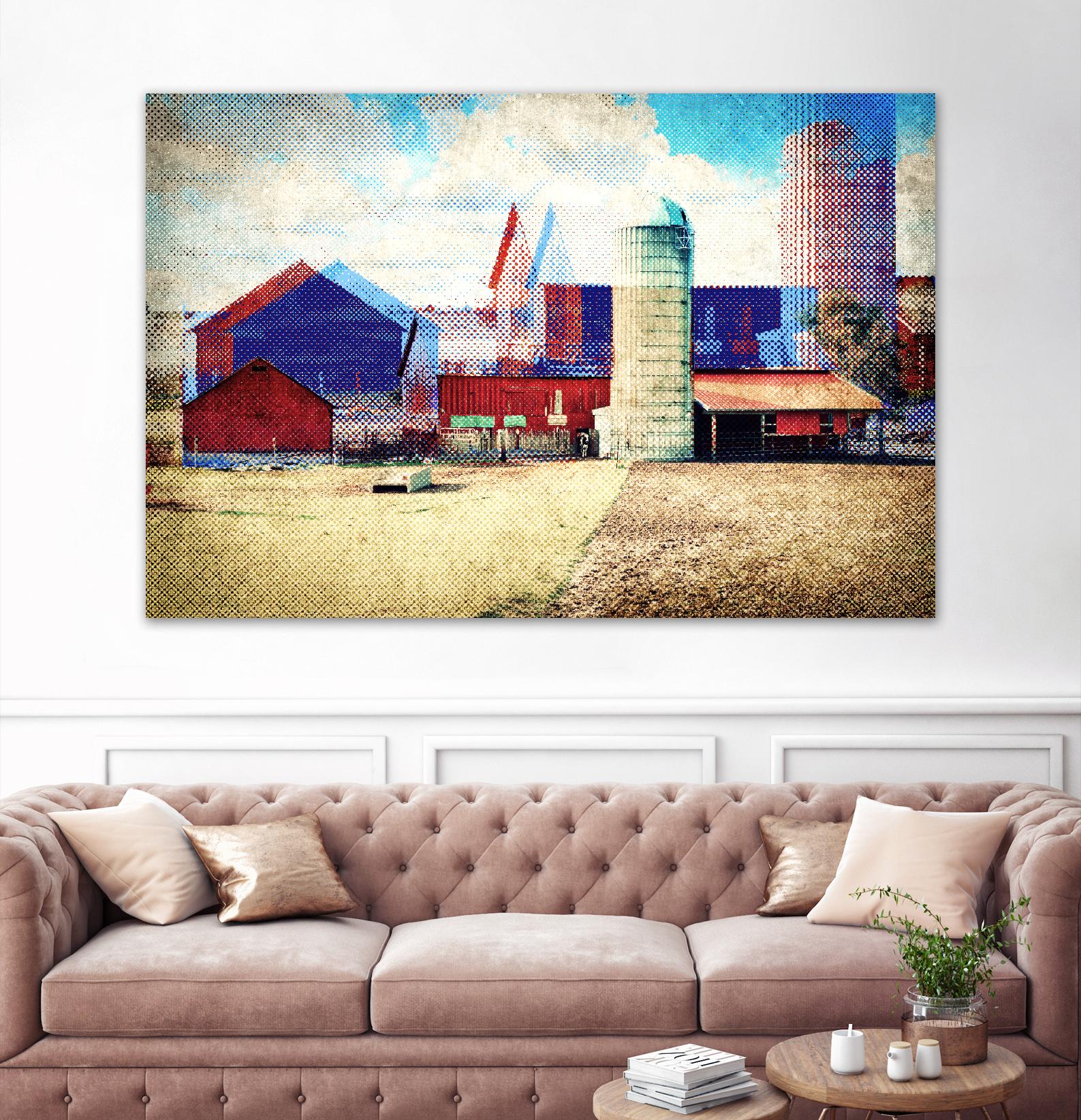 Farmland A by THE Studio on GIANT ART - red landscape