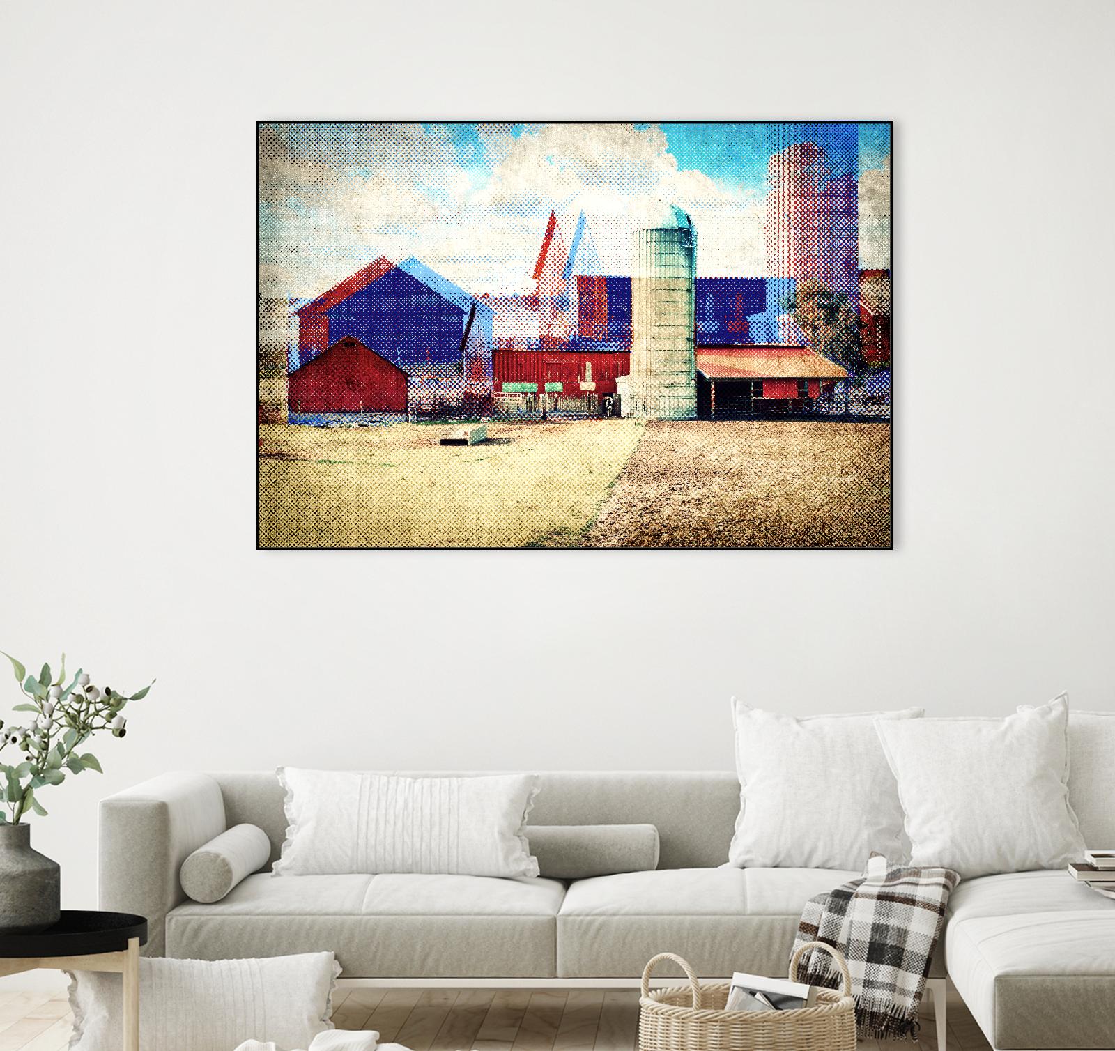 Farmland A by THE Studio on GIANT ART - red landscape